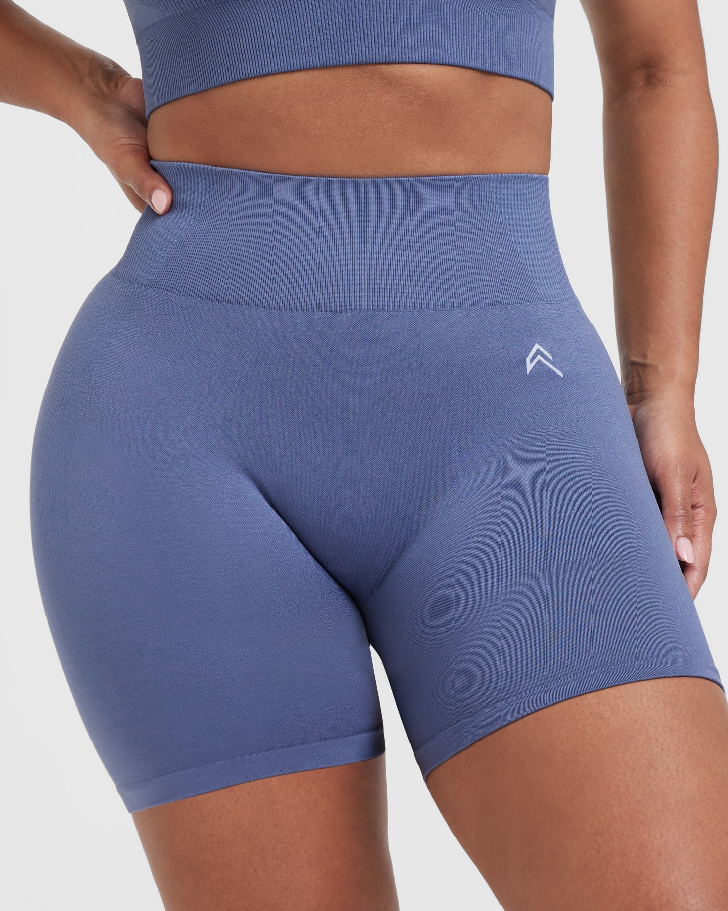 Classic Seamless 2.0 Mid Shorts | Slate Blue Marl - Image 4