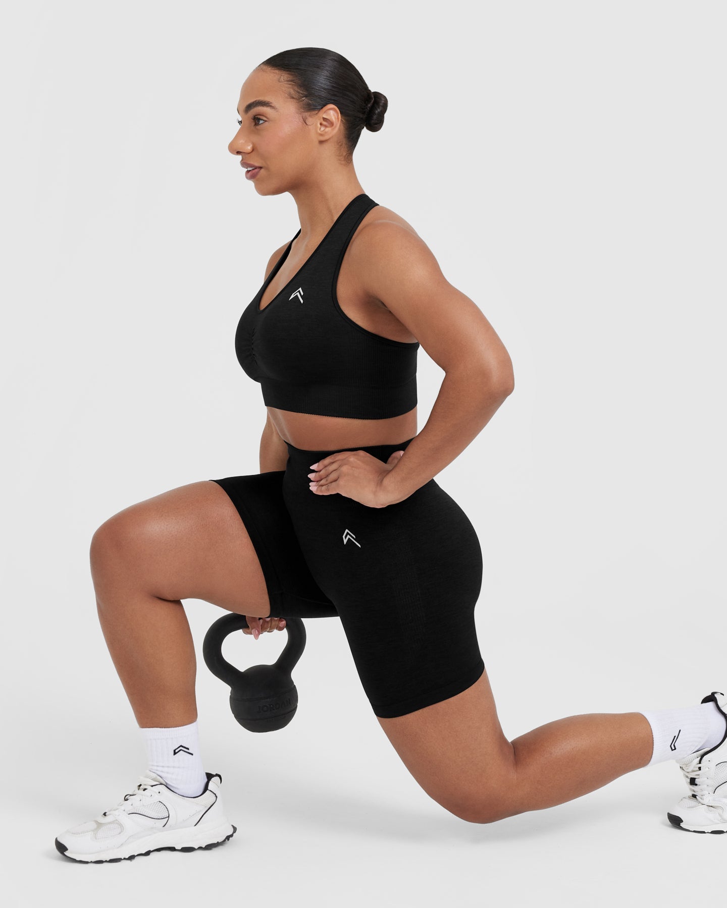 Classic Seamless 2.0 Mid Shorts | Black Marl - Image 6