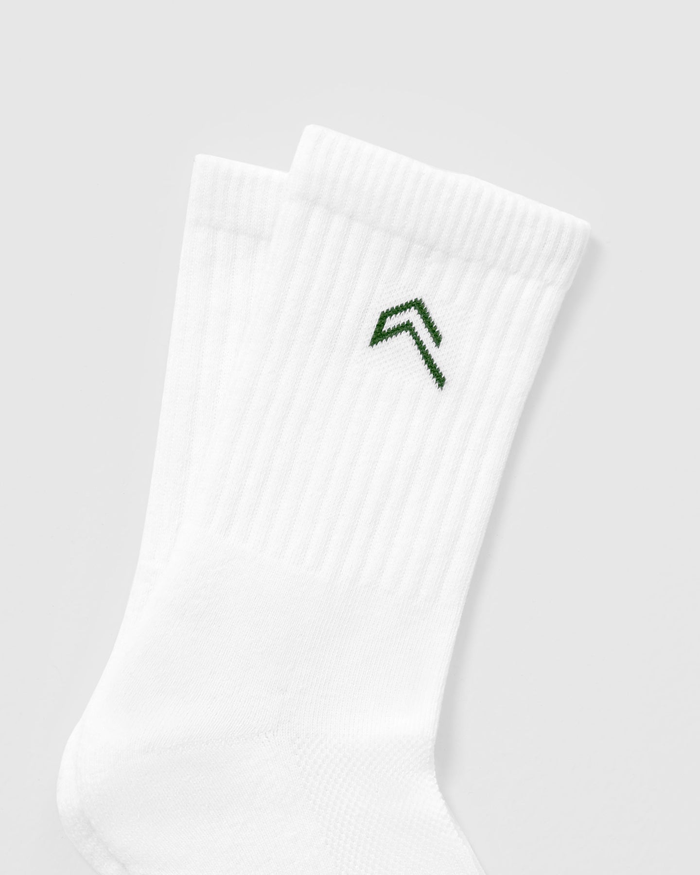 Crew Socks 2 Pack | White/Grey/Forest Green - Image 4