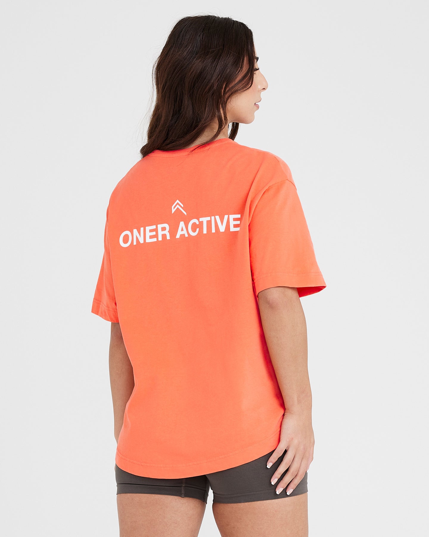 Graphic Oversized Short Sleeve Tee | Washed Peach Blossom - Image 2