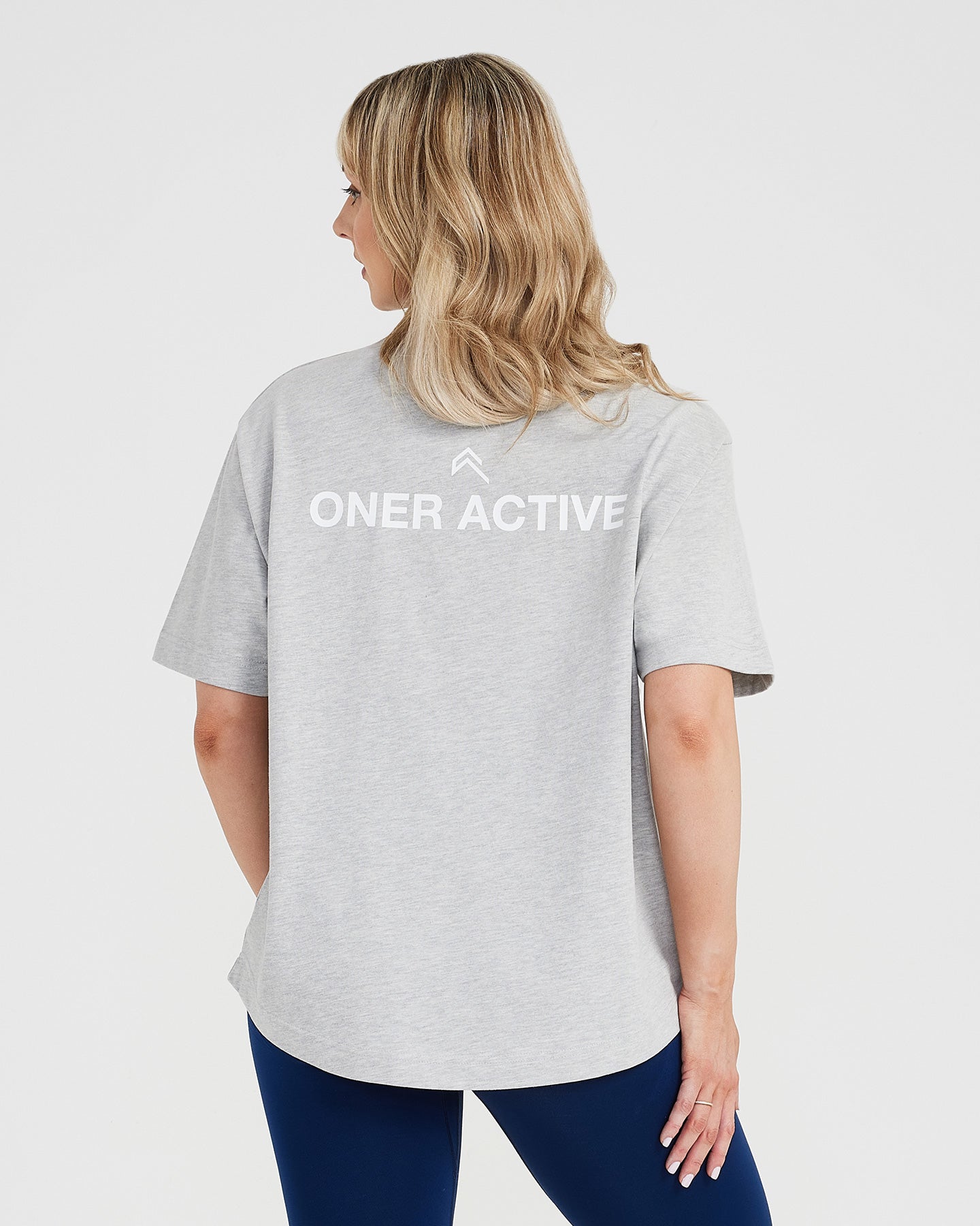 Graphic Oversized Short Sleeve Tee | Silver Marl - Image 4