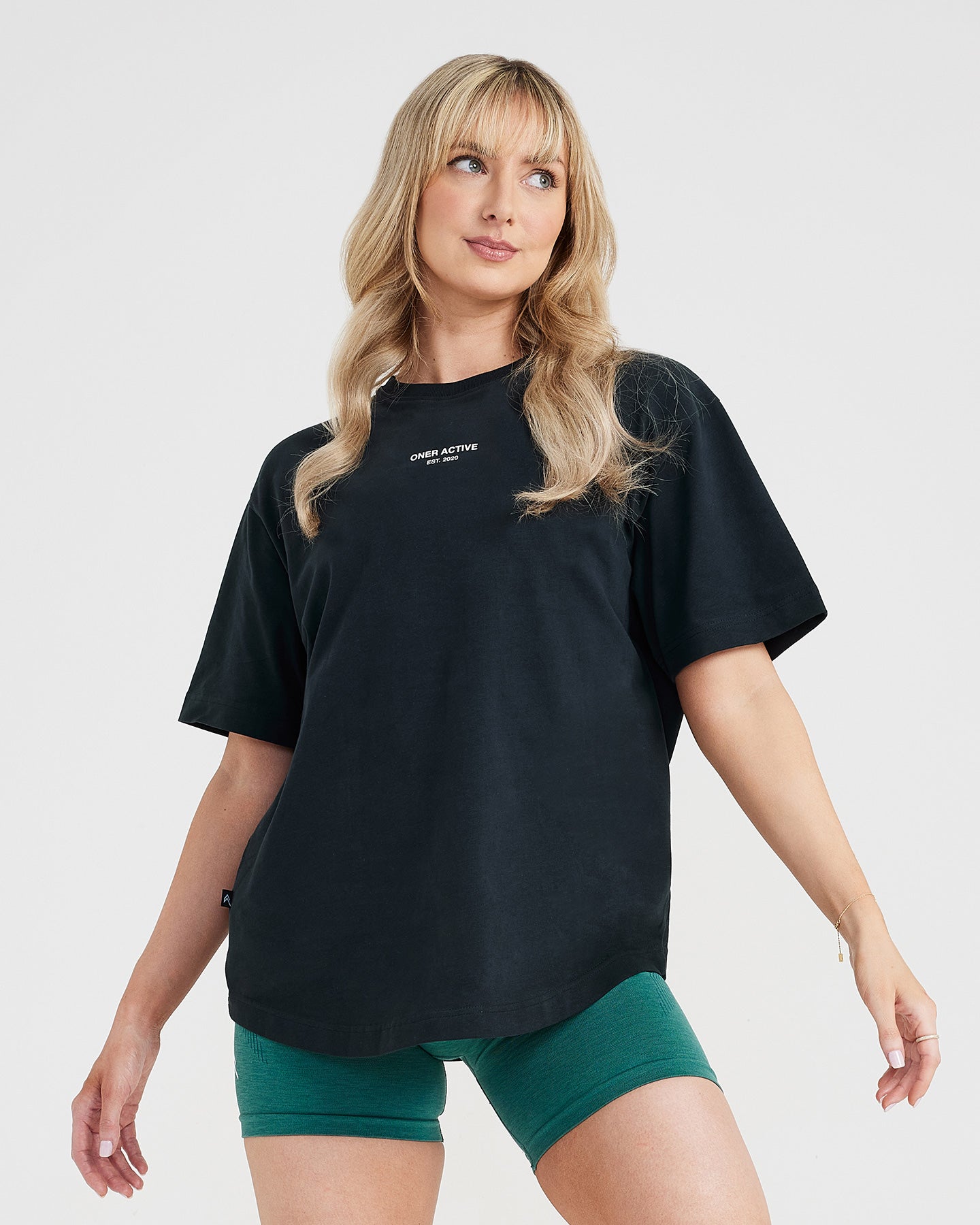 Graphic Oversized Short Sleeve Tee | Washed Black