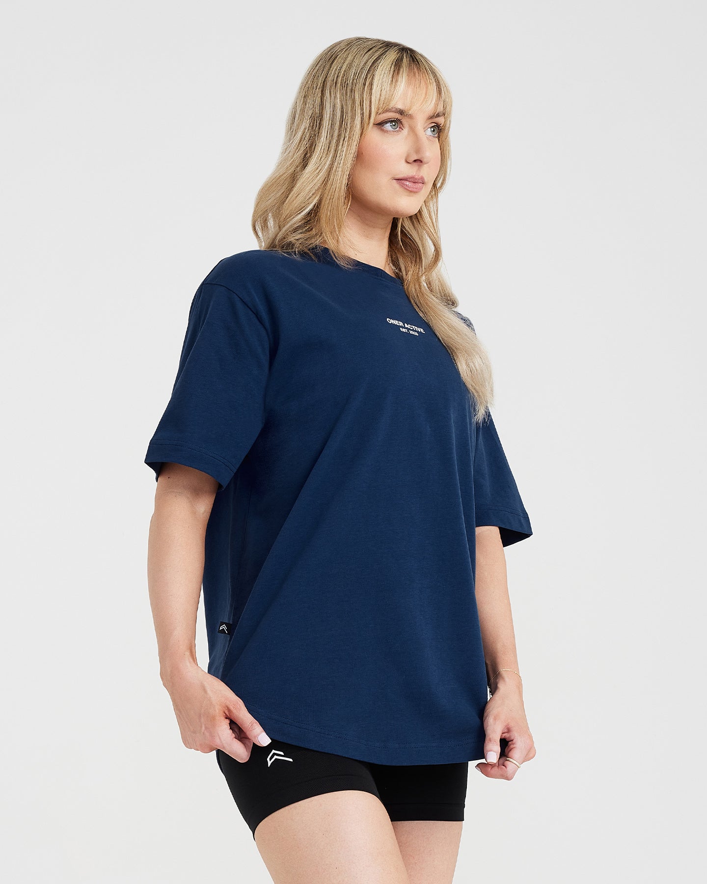 Alternative view of Graphic Oversized Short Sleeve Tee | Washed Midnight