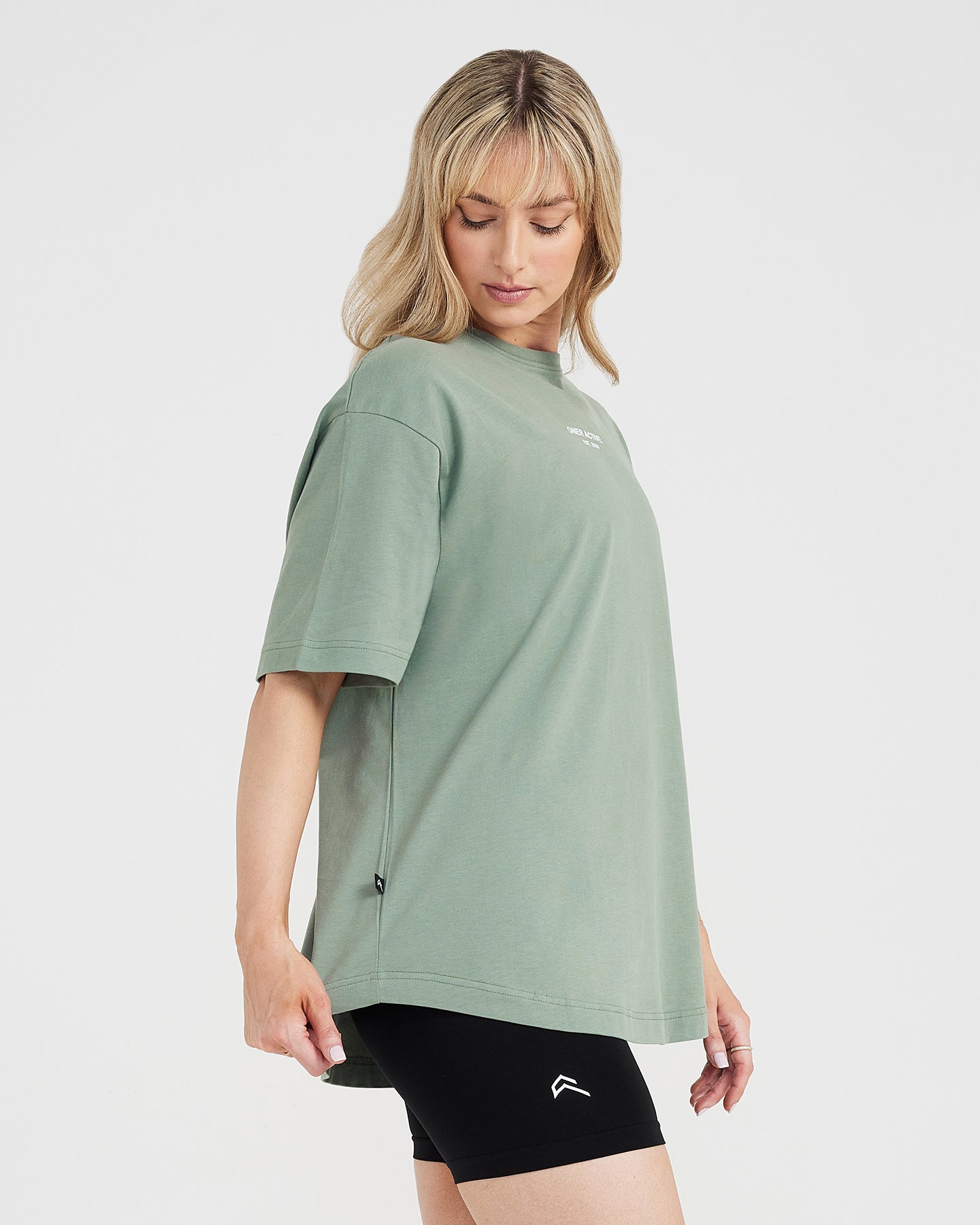 Graphic Oversized Short Sleeve Tee | Washed Sage - Image 2
