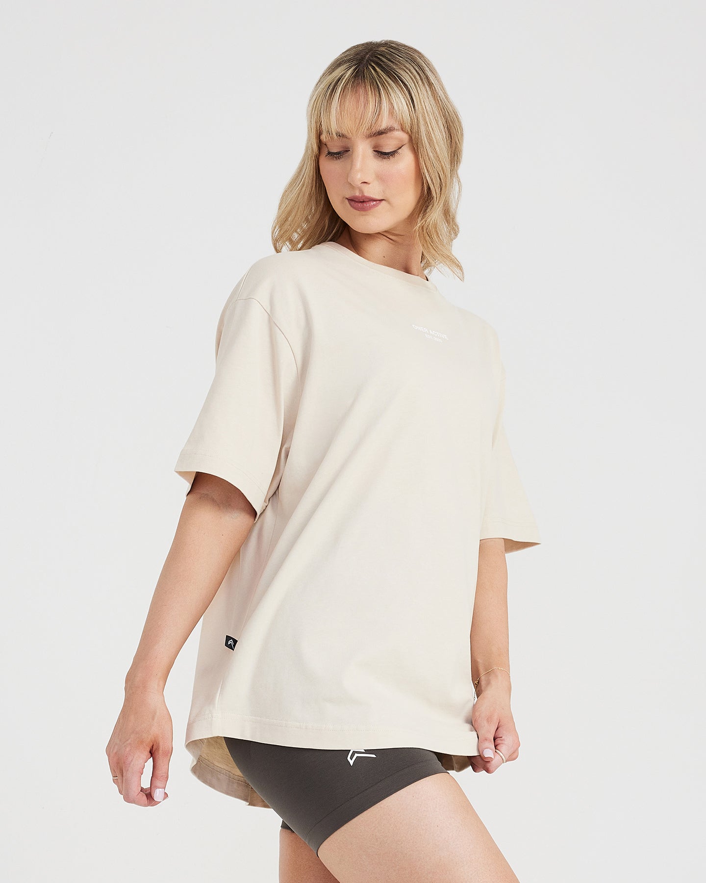 Graphic Oversized Short Sleeve Tee | Washed Sand - Image 2
