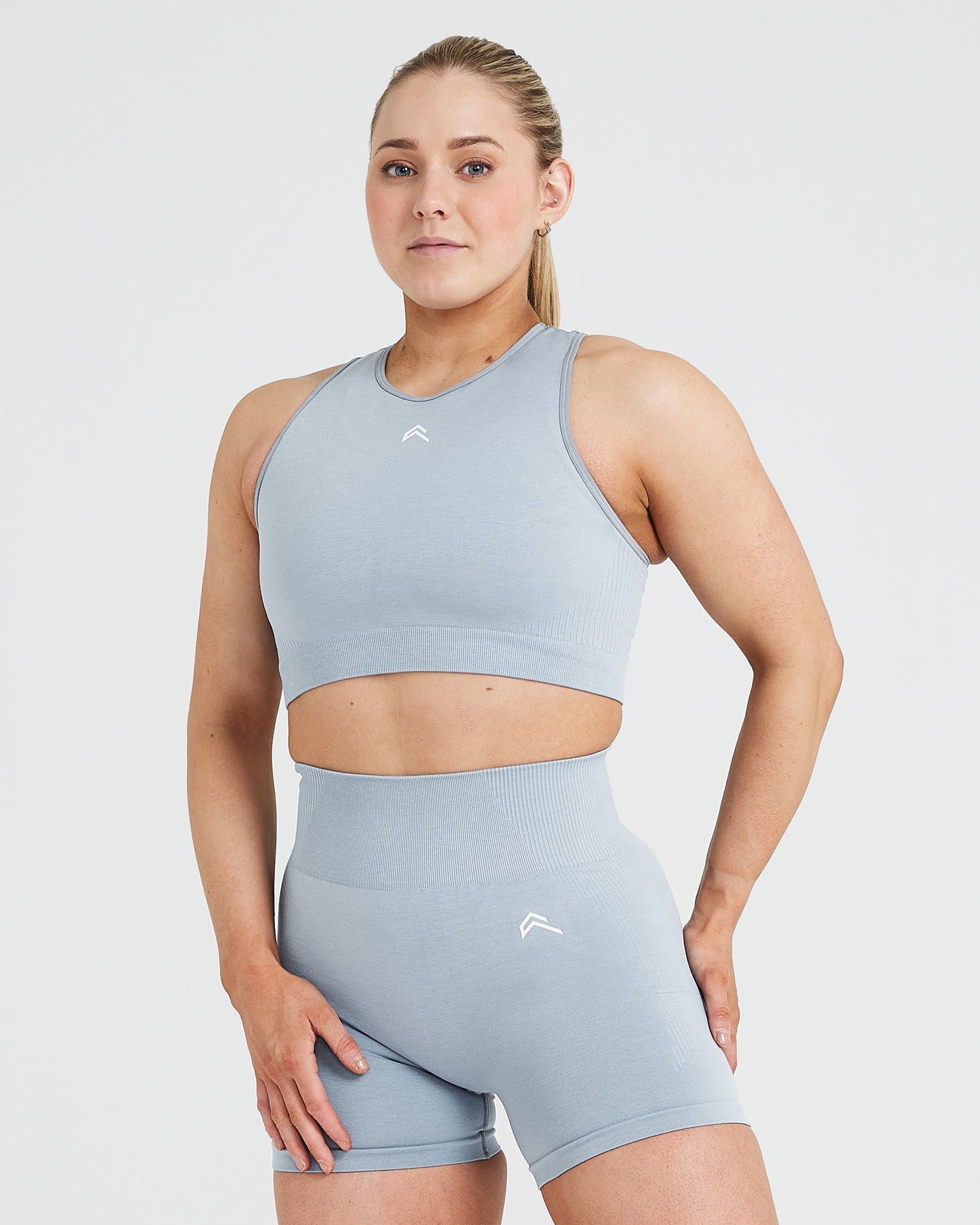 Classic Seamless 2.0 Crop Top | Smoke Grey Marl - Image 5
