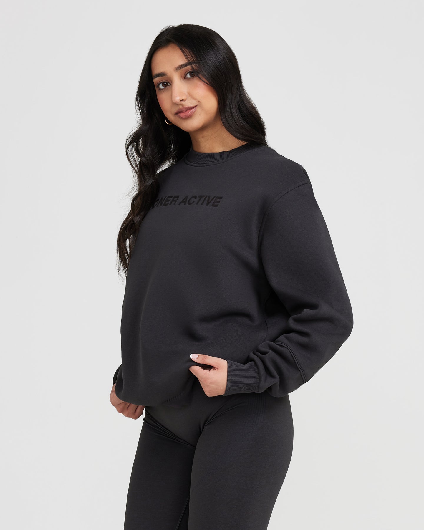 Classic Lounge Oversized Crew Neck | Coal - Image 3