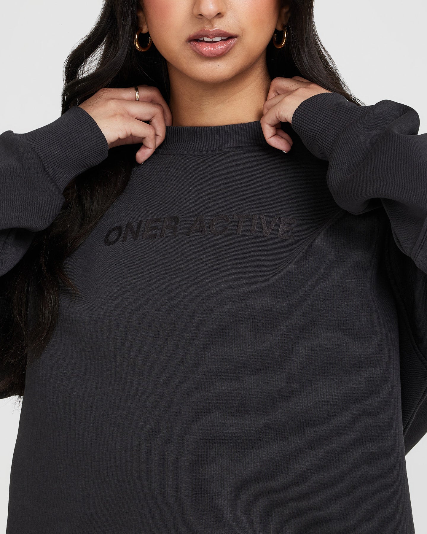 Classic Lounge Oversized Crew Neck | Coal - Image 4