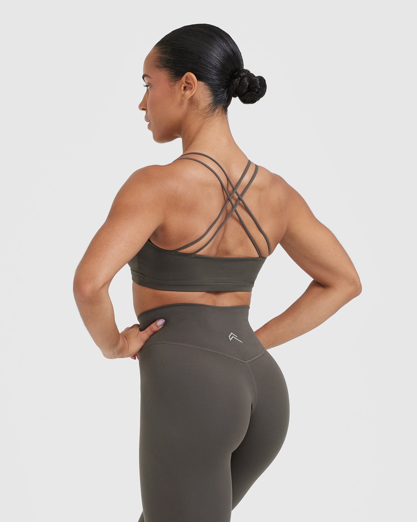 Everyday Cross Over Bralette | Deep Taupe - Image 2