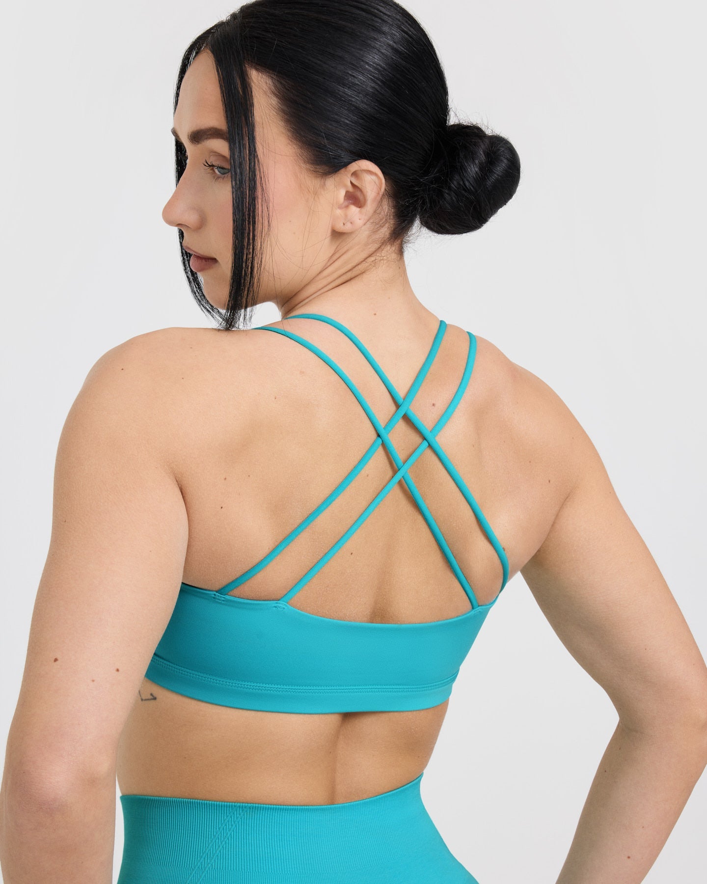 Everyday Cross Over Bralette | Aqua Blue - Image 5