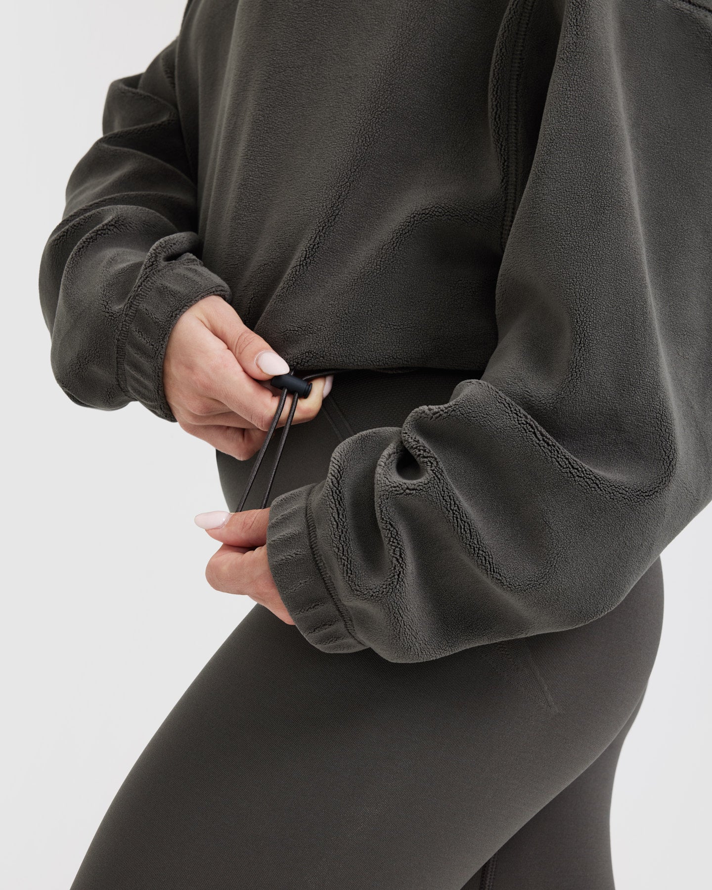Fleece Oversized Hoodie | Deep Taupe - Image 4