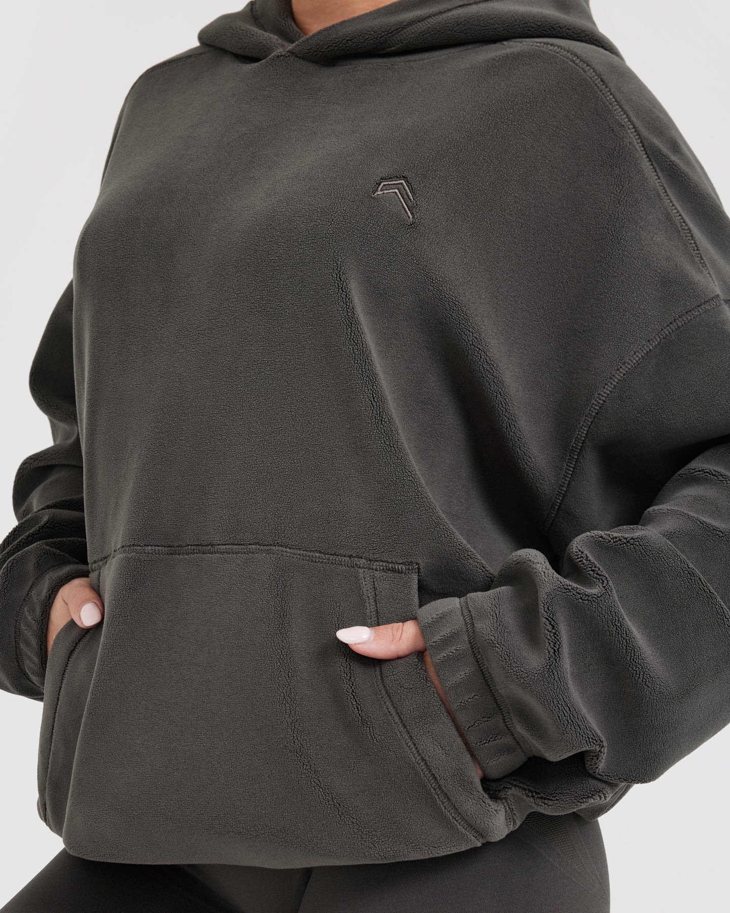 Fleece Oversized Hoodie | Deep Taupe - Image 5