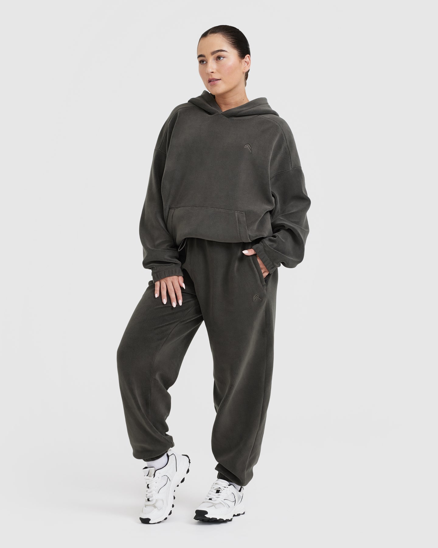 Fleece Oversized Hoodie | Deep Taupe - Image 6
