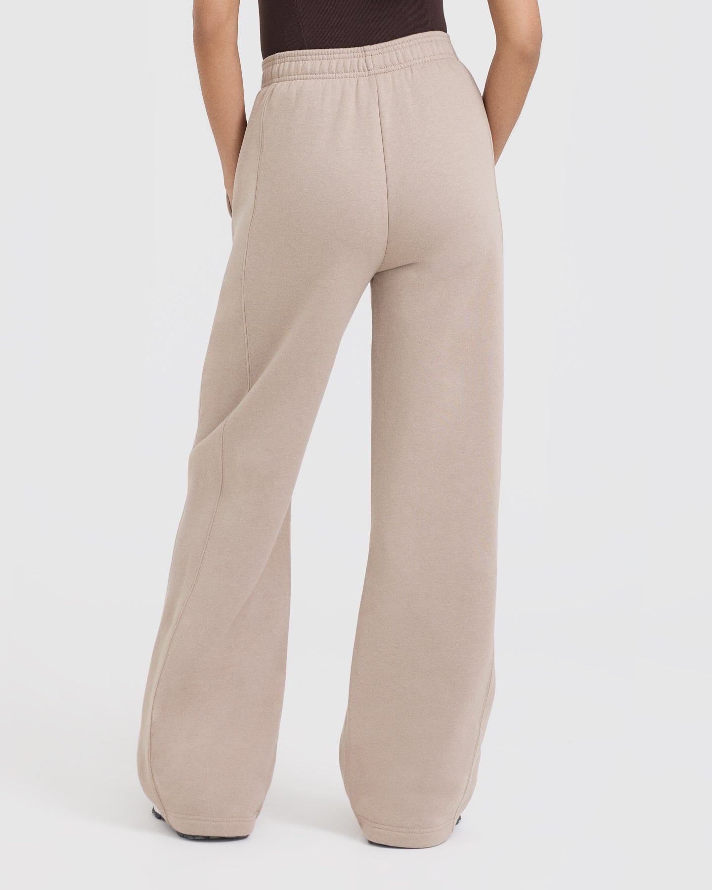 Alternative view of Foundations Straight Leg Joggers | Mushroom Brown