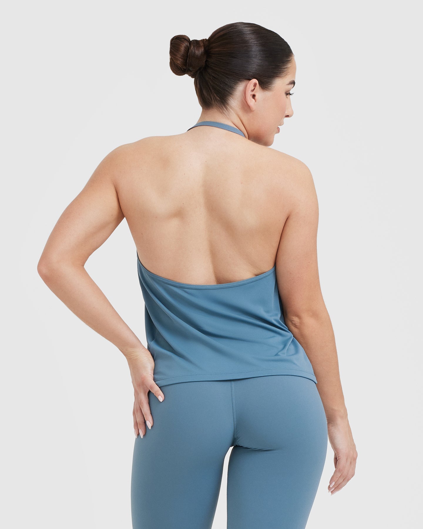 Alternative view of Go To High Neck Loose Crop Vest | Moonstone Blue