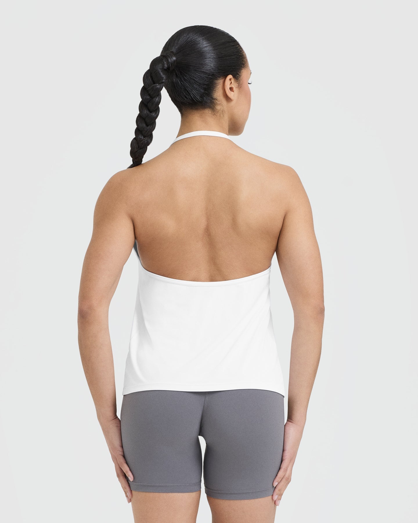 Alternative view of Go To High Neck Loose Crop Vest | White