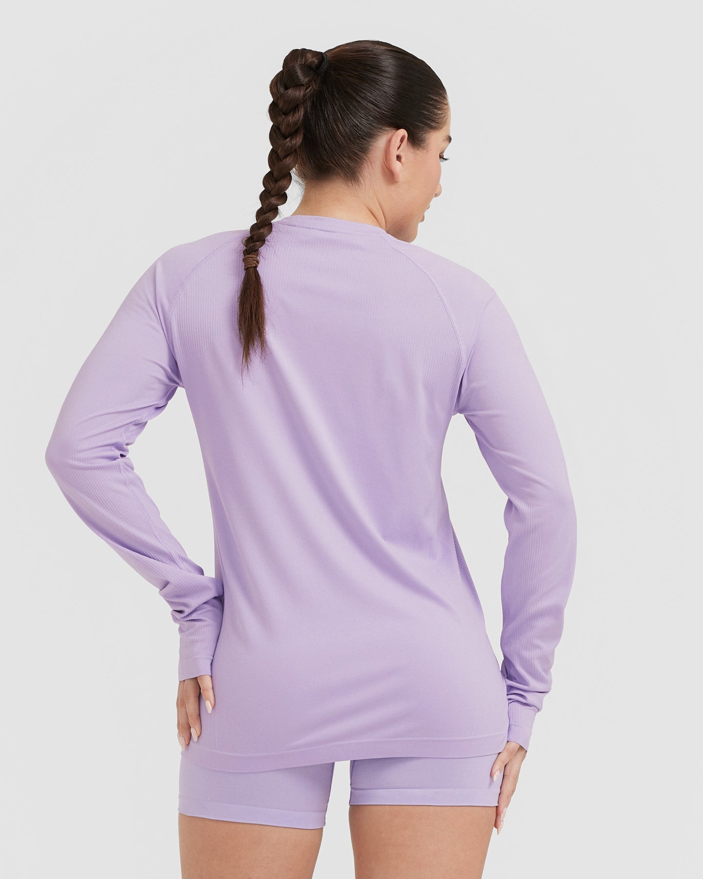 Alternative view of Go To Seamless Loose Long Sleeve Top | Wisteria Purple