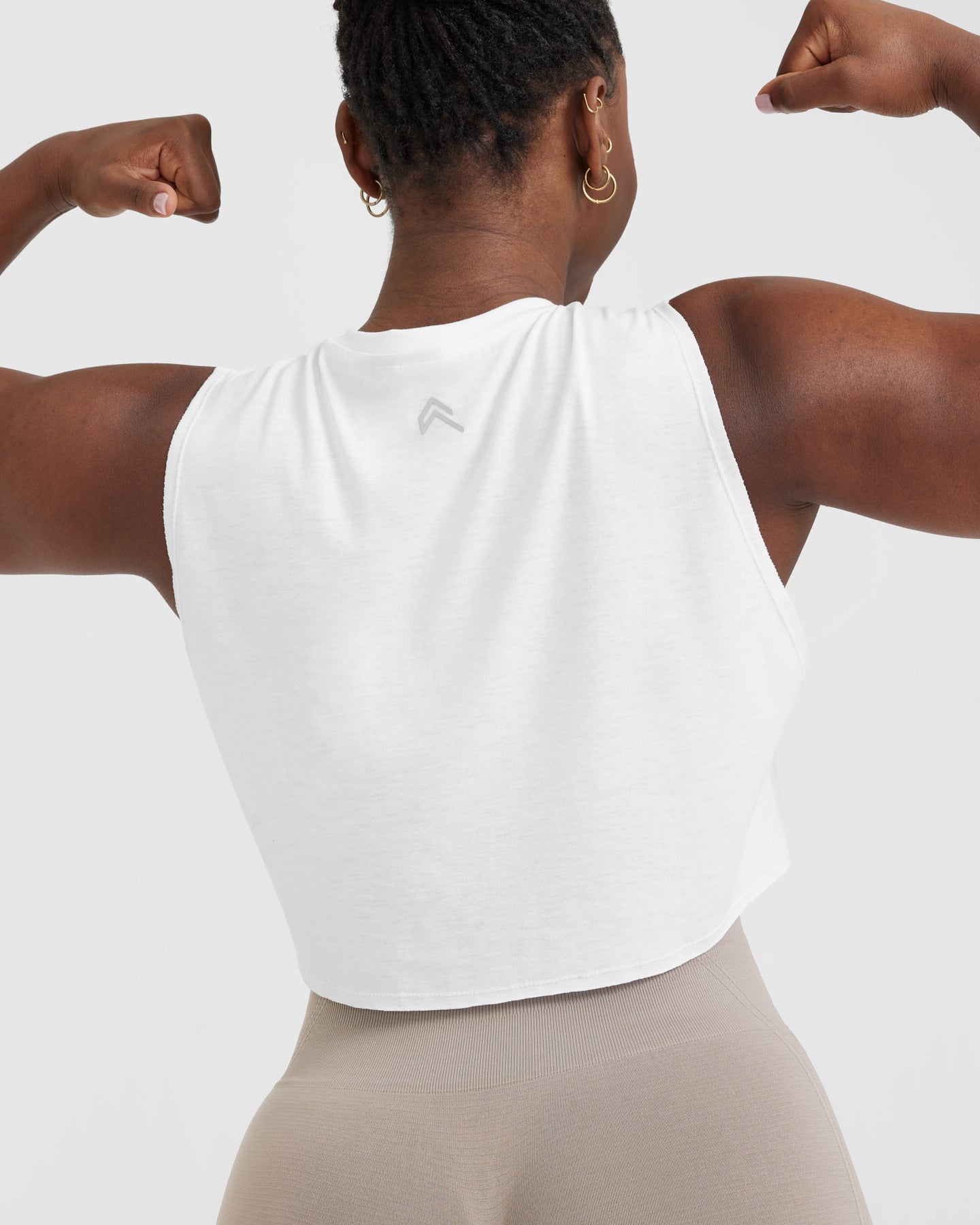 Go To Muscle Crop Vest | White - Image 5