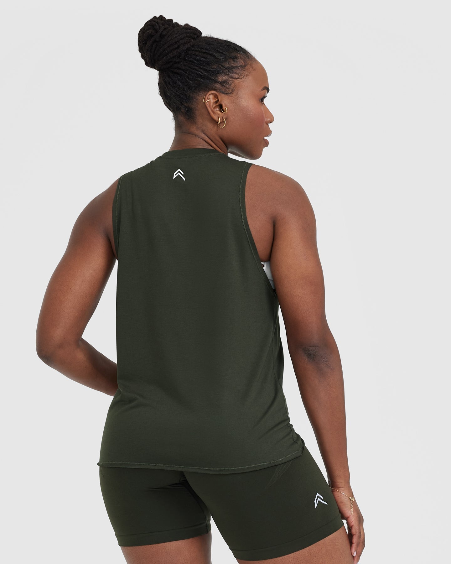 Alternative view of Go To Muscle Vest | Khaki Green