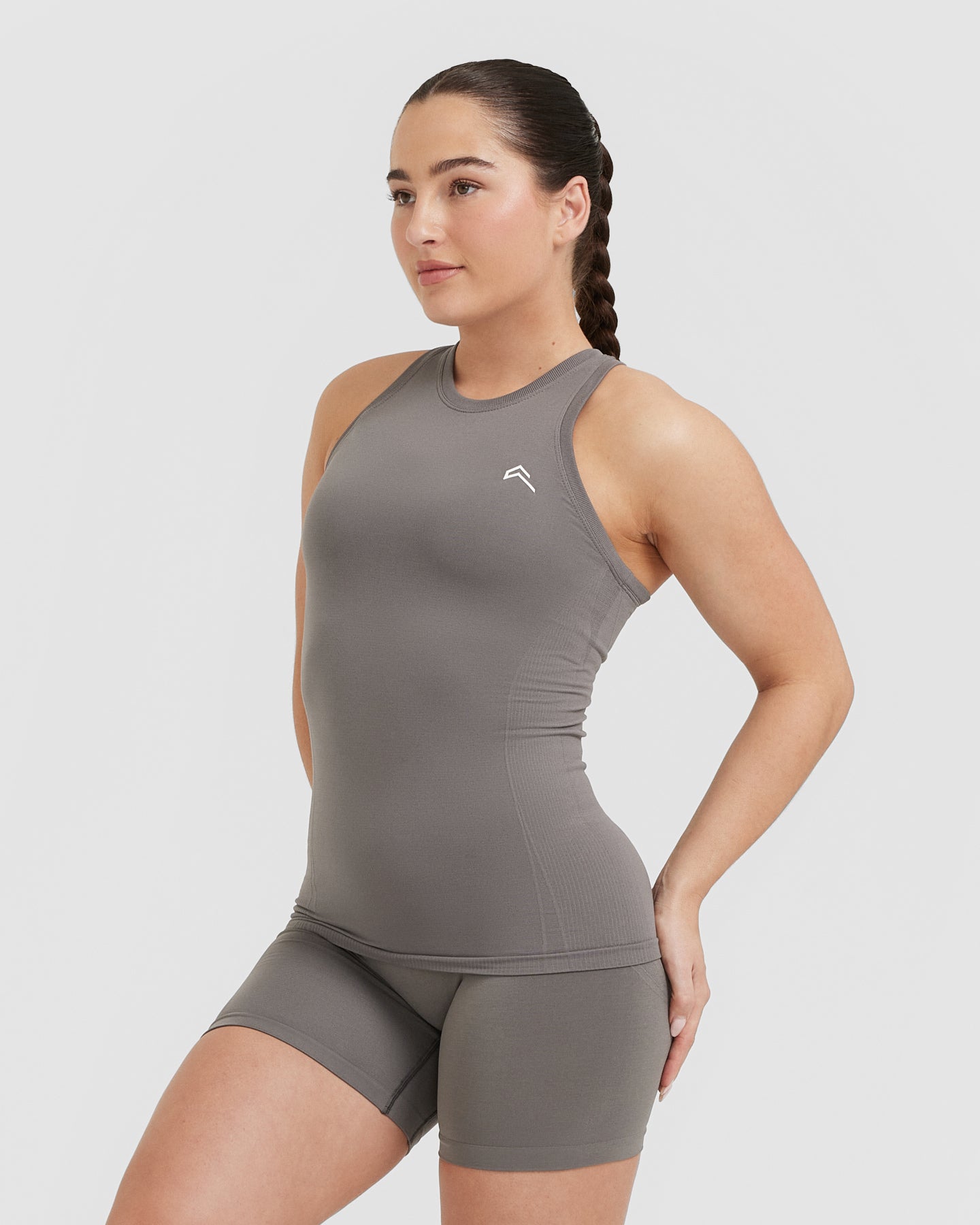 Go To Seamless Fitted High Neck Vest | Ash Grey - Image 3