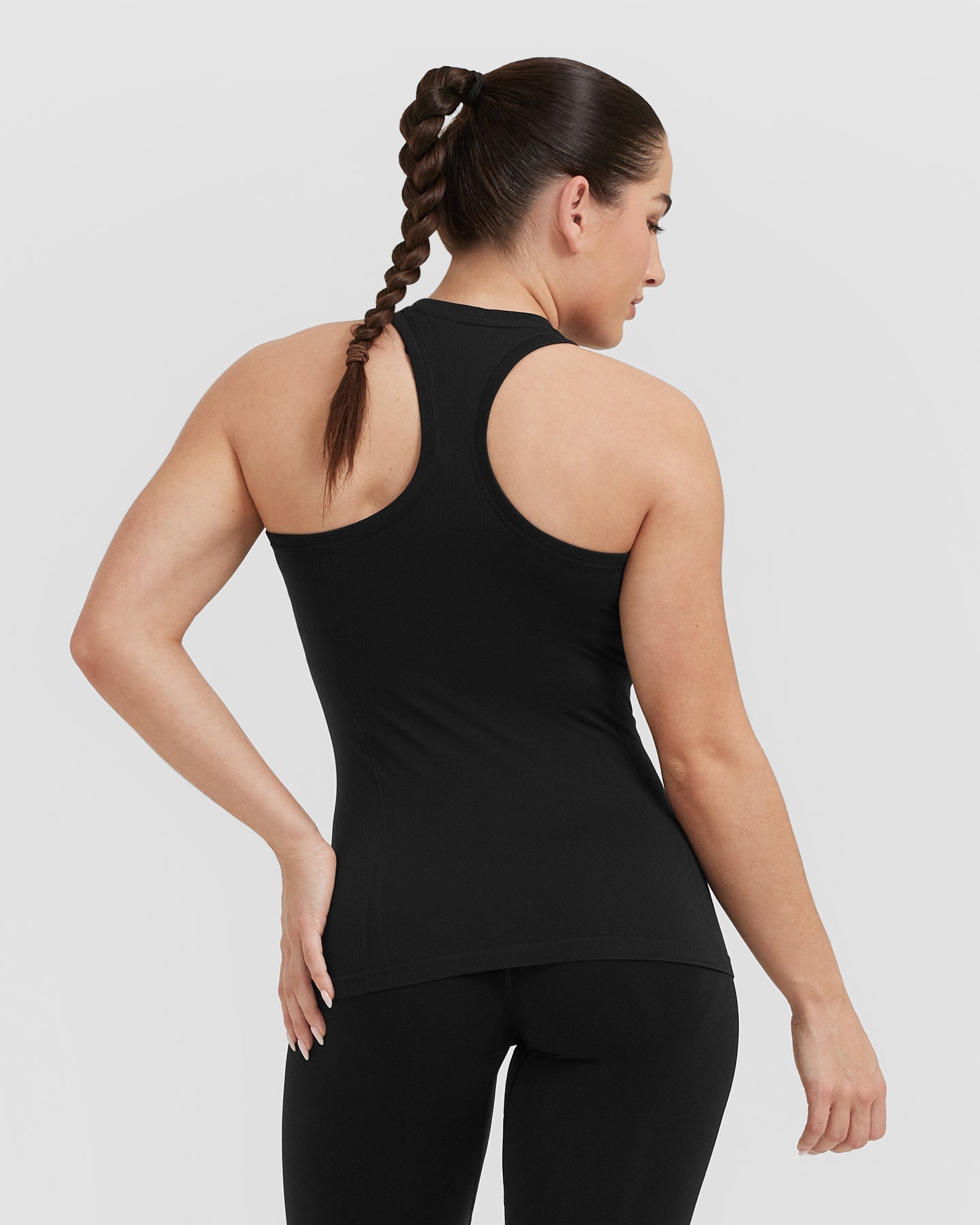 Alternative view of Go To Seamless Fitted High Neck Vest | Black