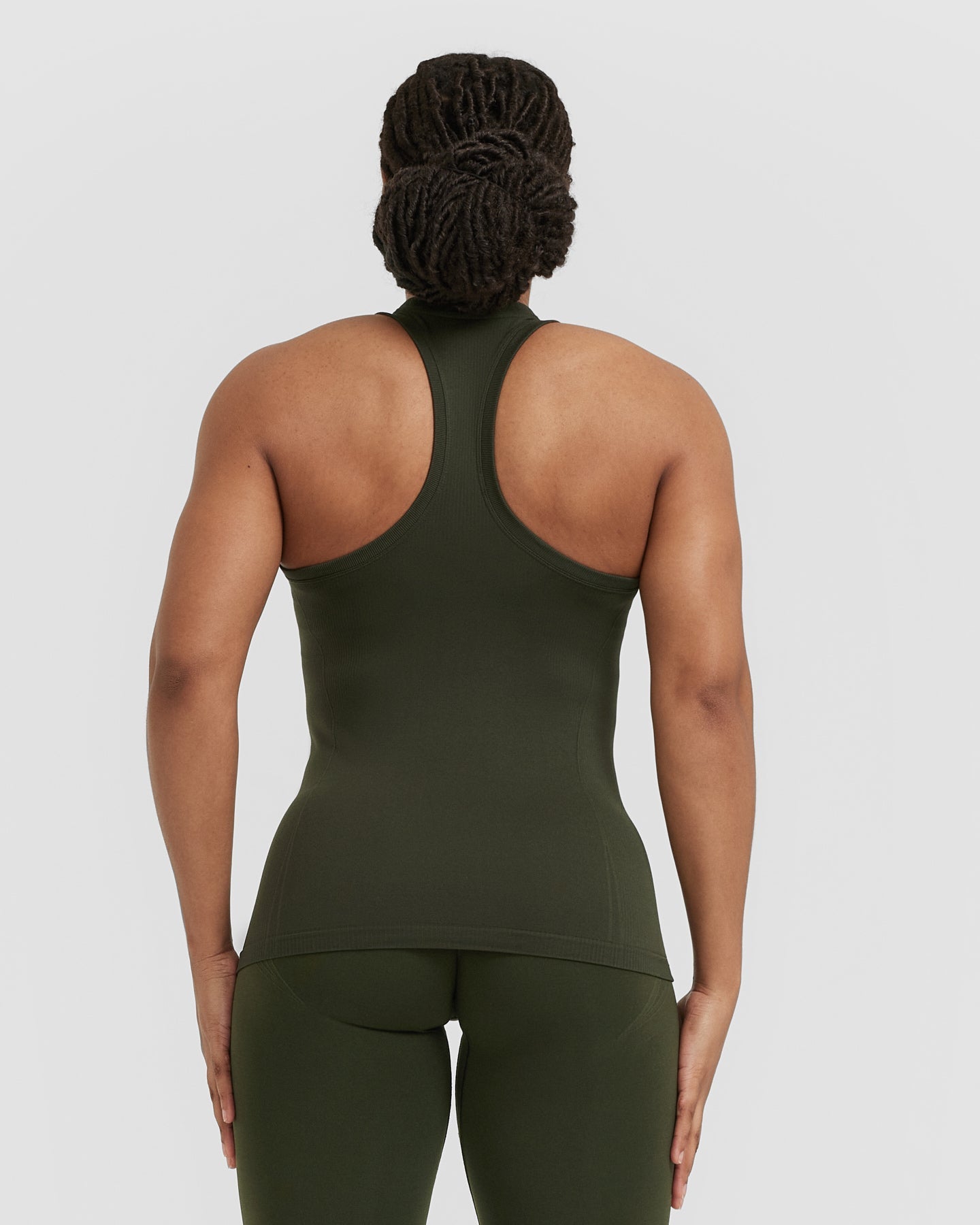 Alternative view of Go To Seamless Fitted High Neck Vest | Khaki