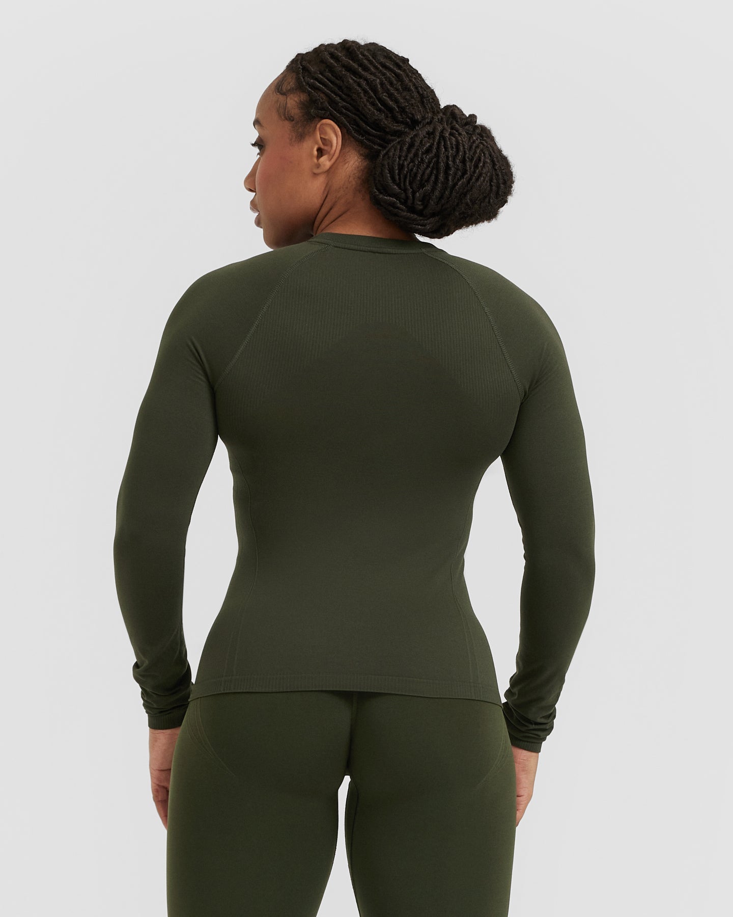 Alternative view of Go To Seamless Fitted Long Sleeve Top | Khaki