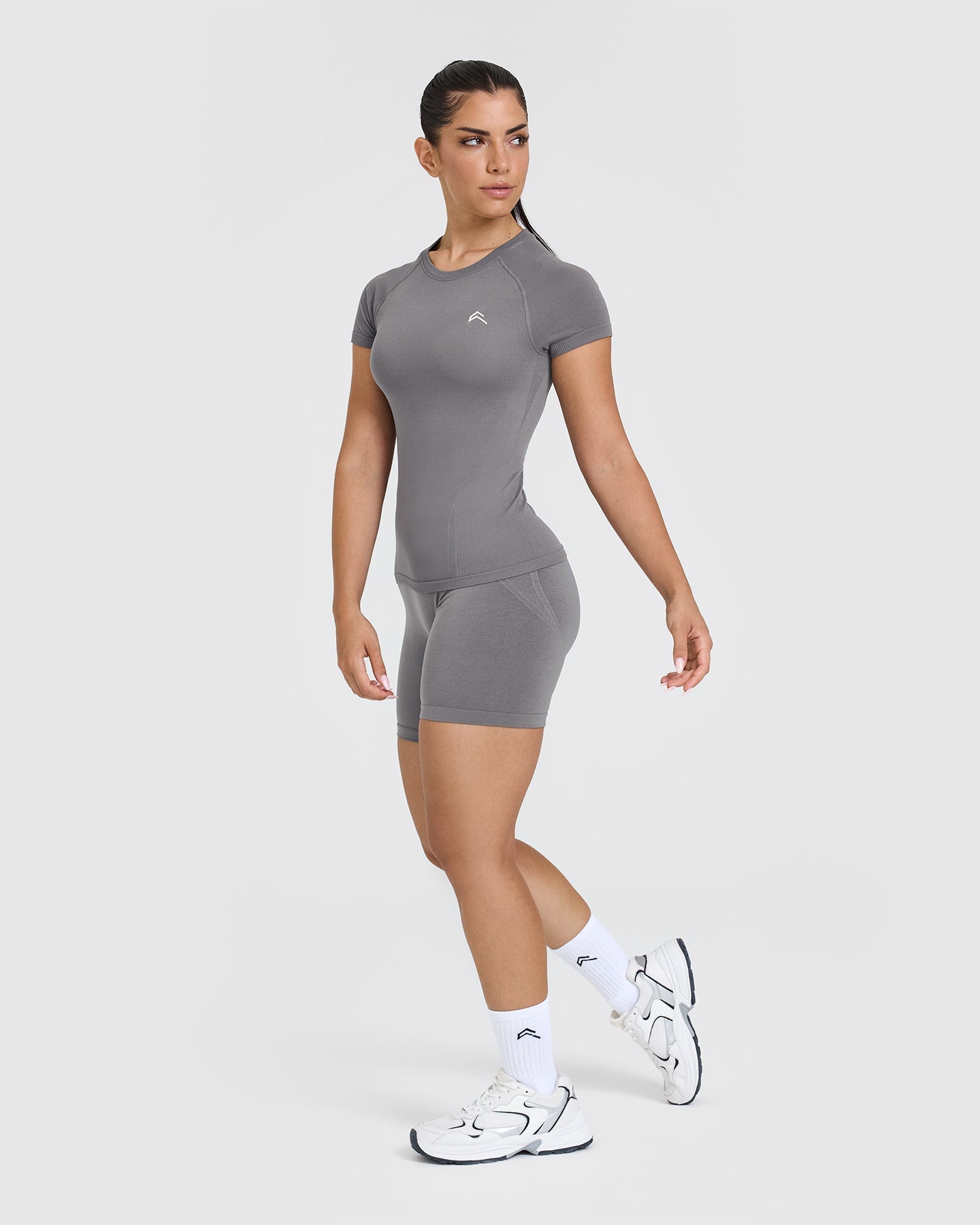 Go To Seamless Fitted Top | Ash Grey - Image 3