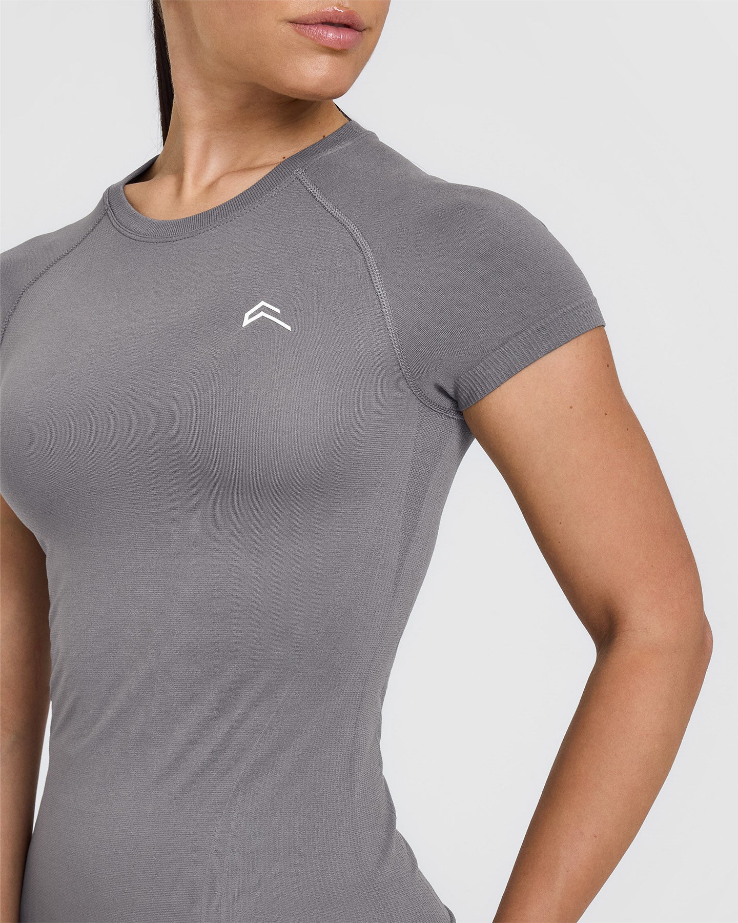 Go To Seamless Fitted Top | Ash Grey - Image 4