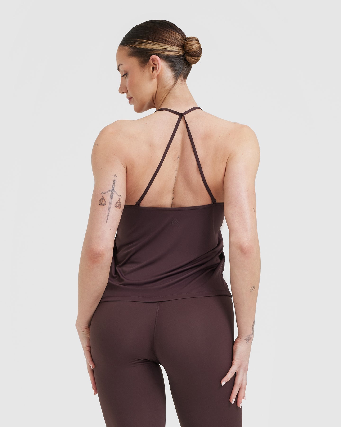 Alternative view of Go To Strappy Loose Vest | Plum Brown