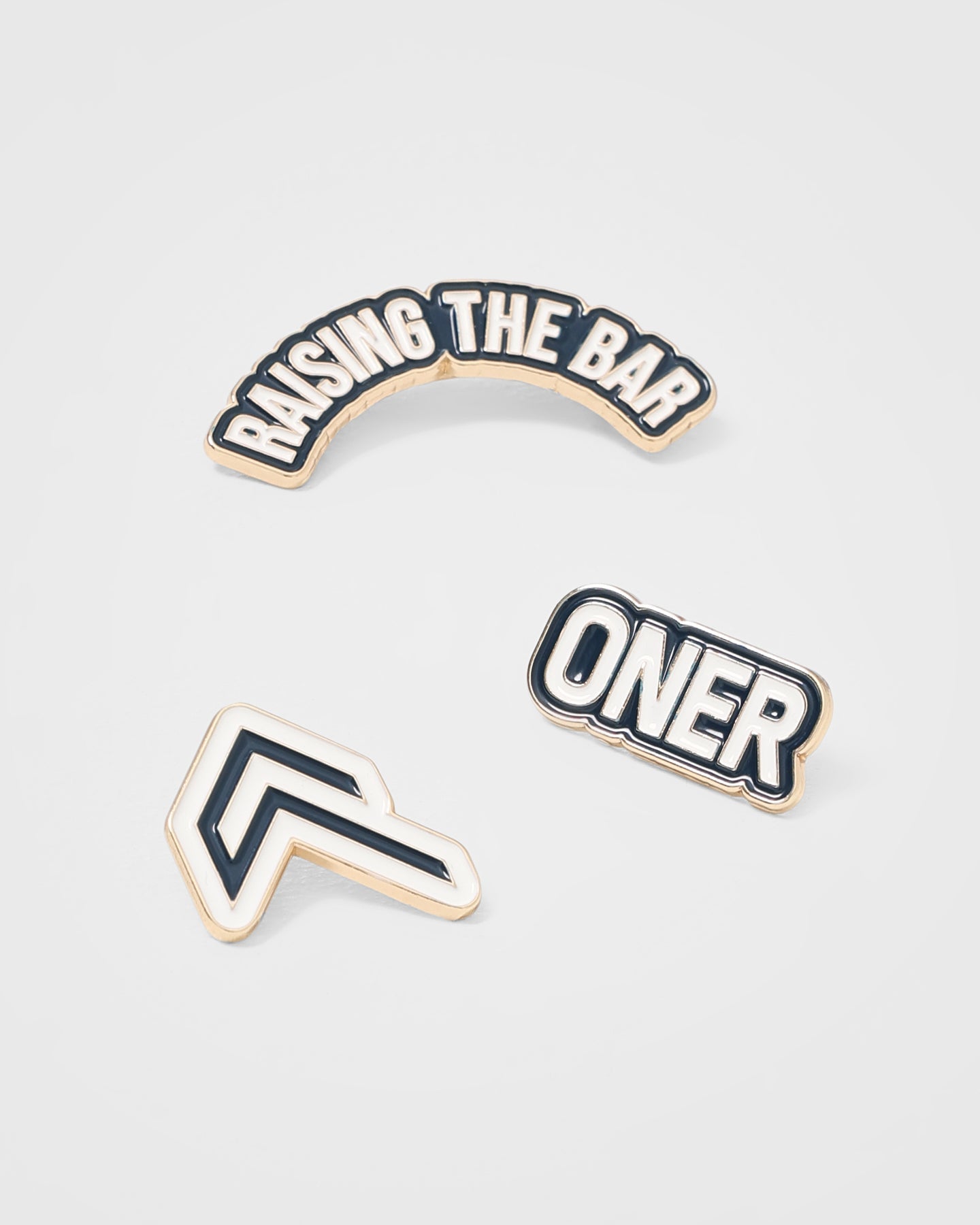 Raising The Bar Graphic Pins 3 Pack | Oil Blue/Off White - Image 3