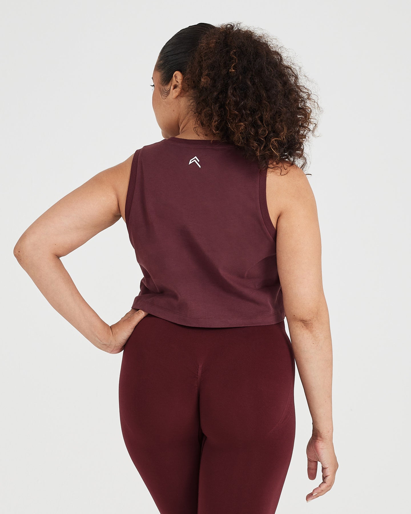 Alternative view of Graphic Jersey Tank | Washed Rosewood