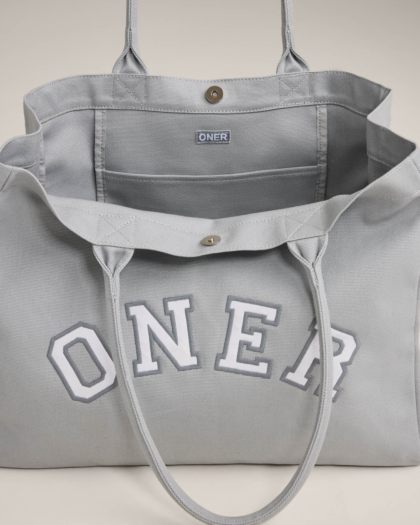 Oner Girlfriend Canvas Tote | Platinum Grey - Image 6