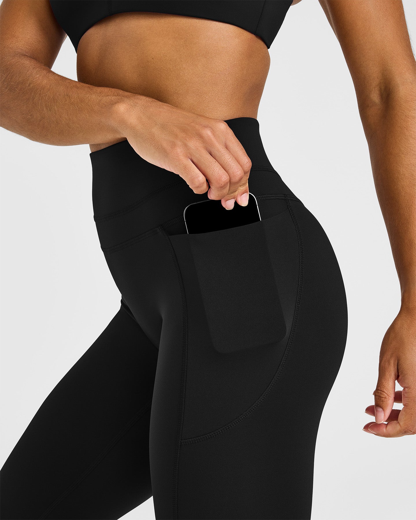 UnifiedMove High Waisted Pocket Leggings | Black - Image 5