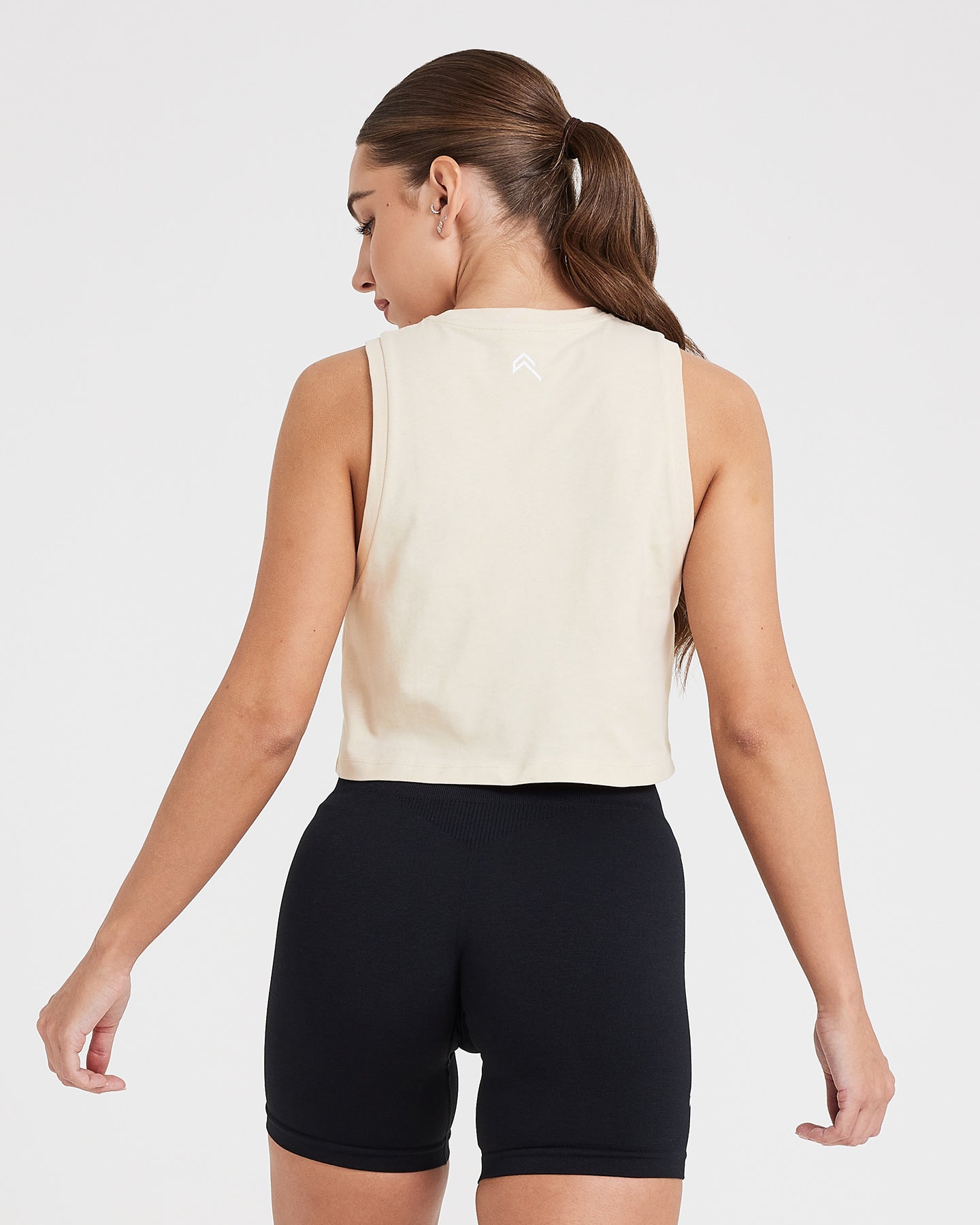 Alternative view of Graphic Jersey Tank | Washed Sand