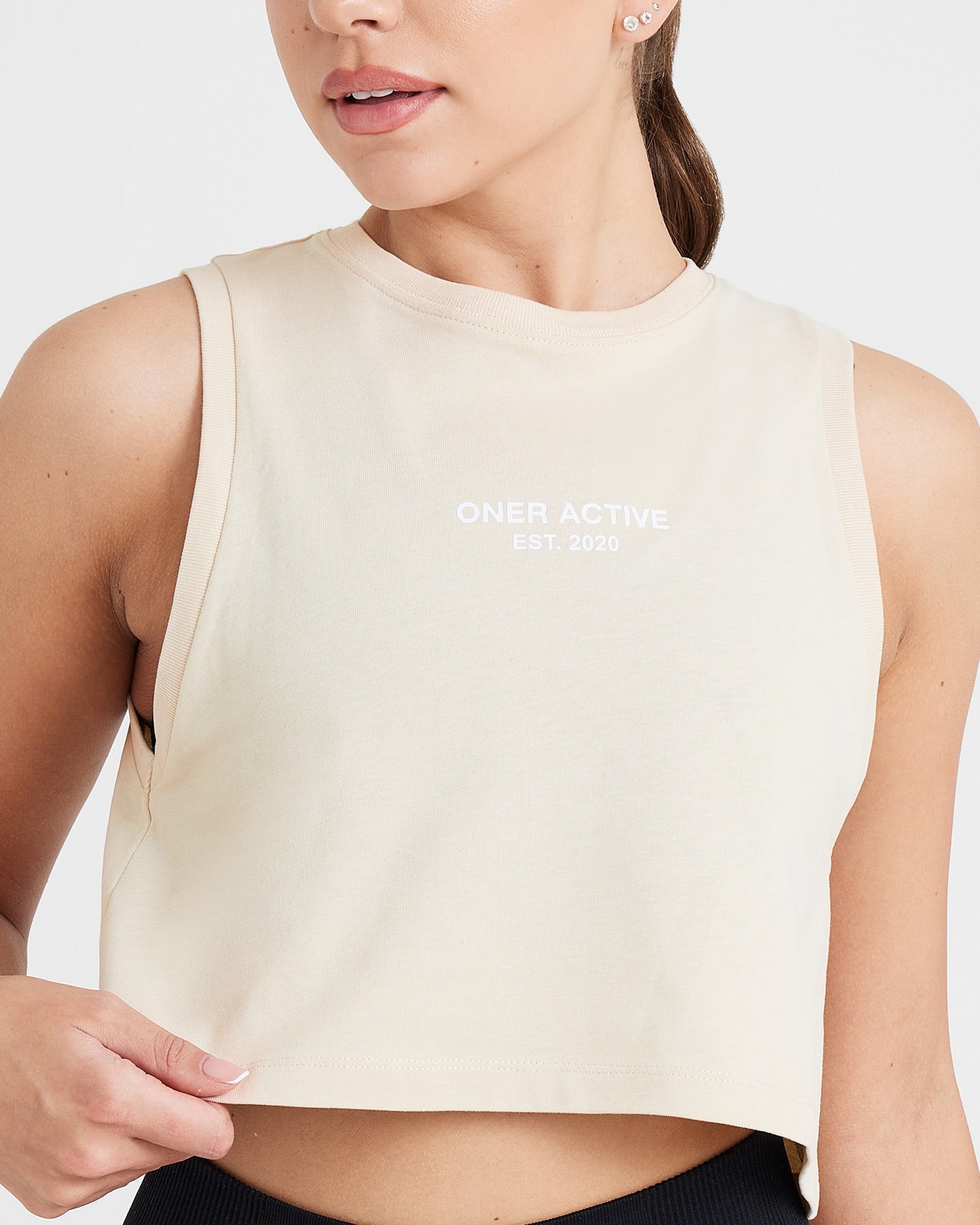 Graphic Jersey Tank | Washed Sand - Image 4