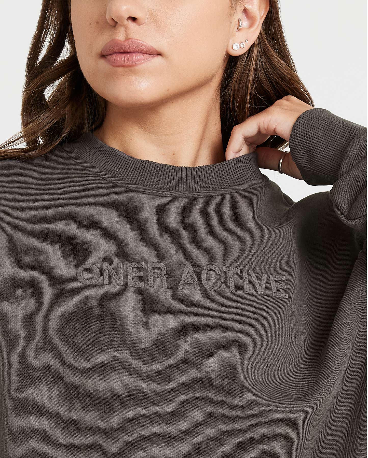 Classic Lounge Oversized Crew Neck | Deep Taupe - Image 4