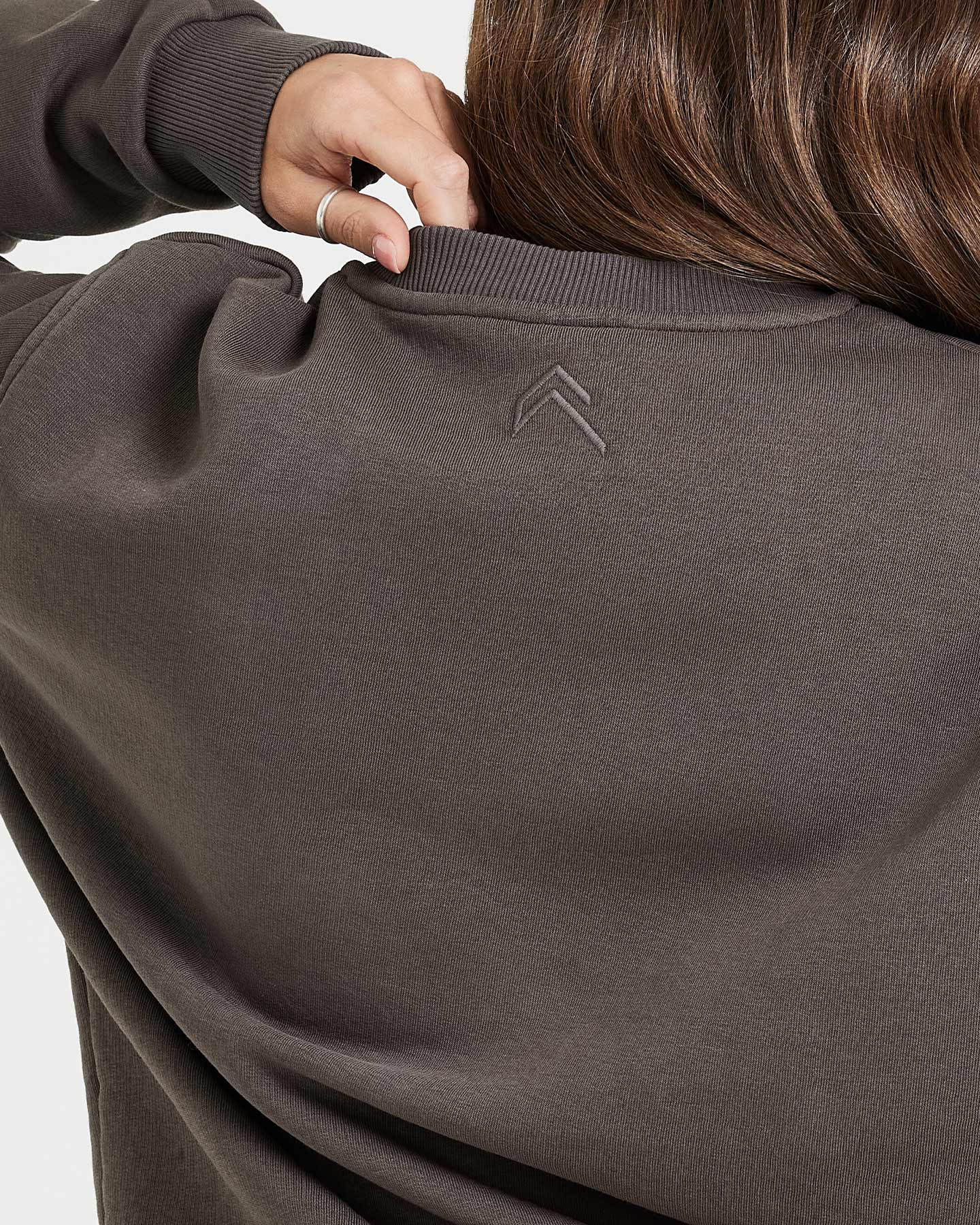 Classic Lounge Oversized Crew Neck | Deep Taupe - Image 5