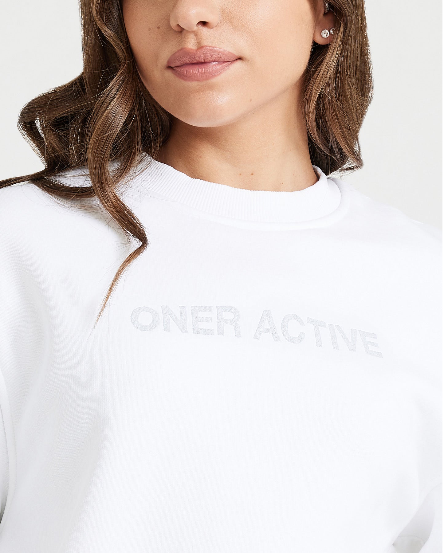 Classic Lounge Oversized Crew Neck | White - Image 4