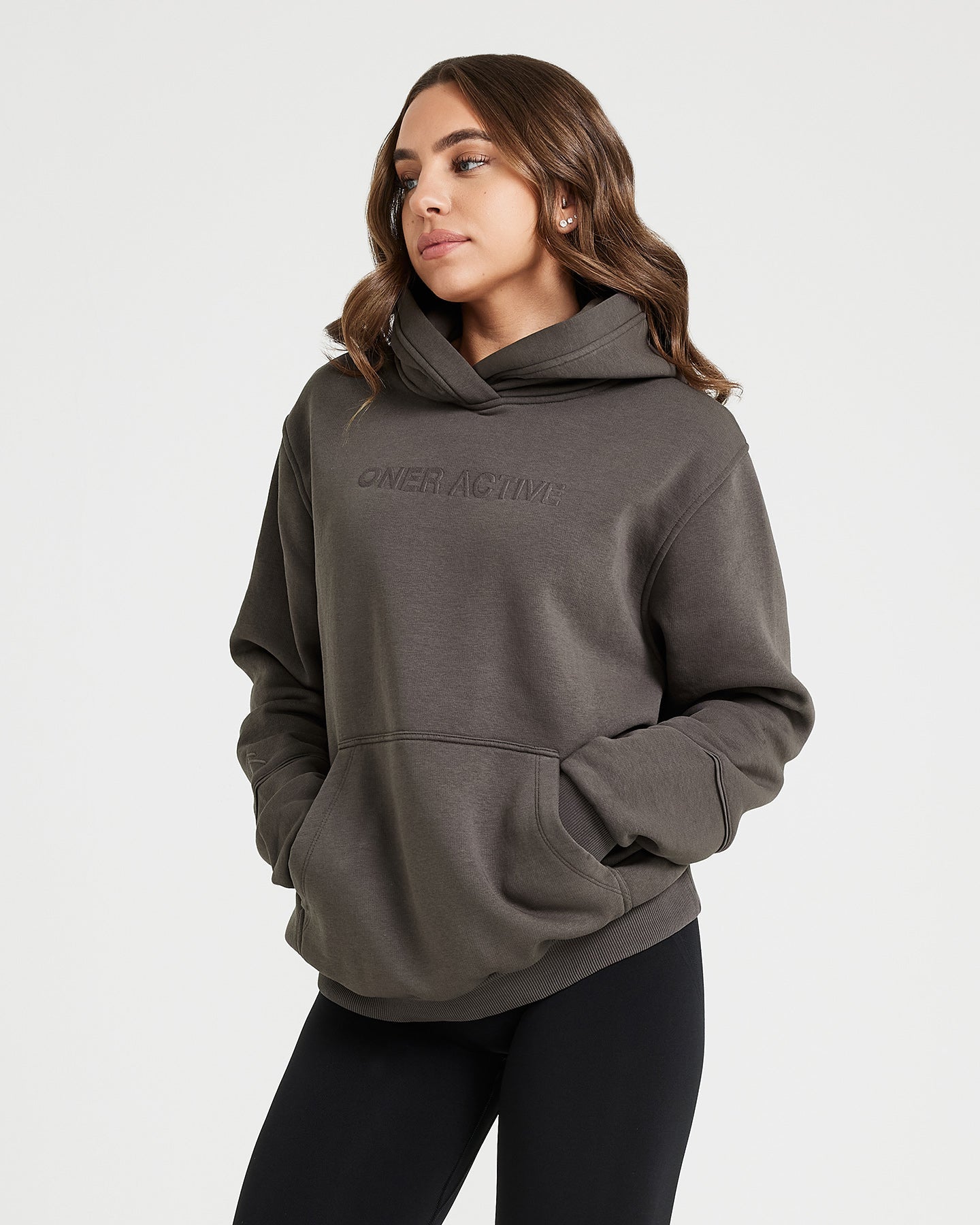 Classic Lounge Oversized Hoodie | Deep Taupe - Image 3