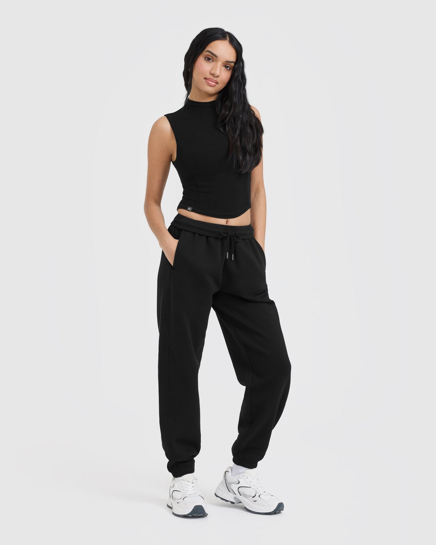 Mellow Rib Mid Mock Neck Tank | Black - Image 3