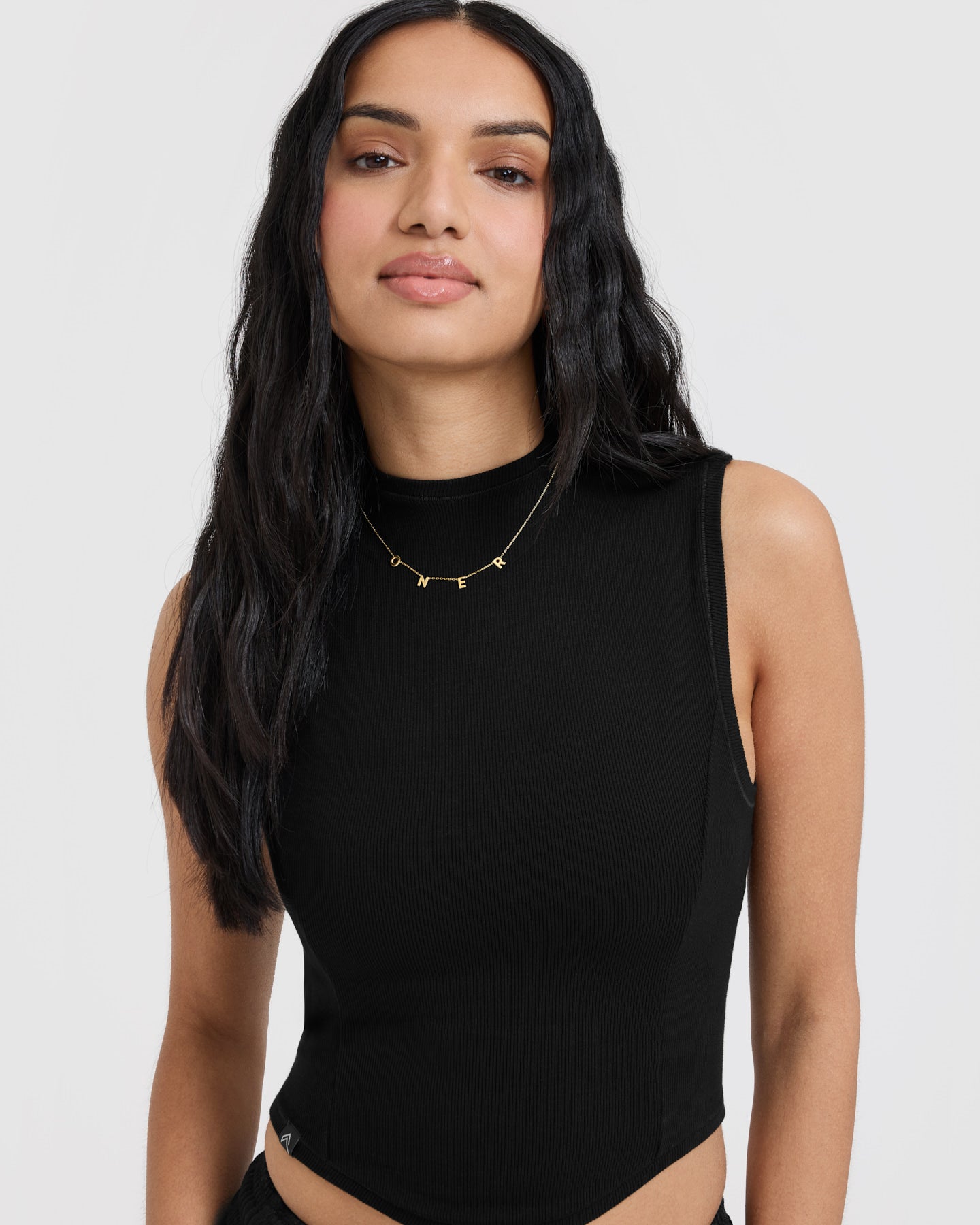 Mellow Rib Mid Mock Neck Tank | Black - Image 4