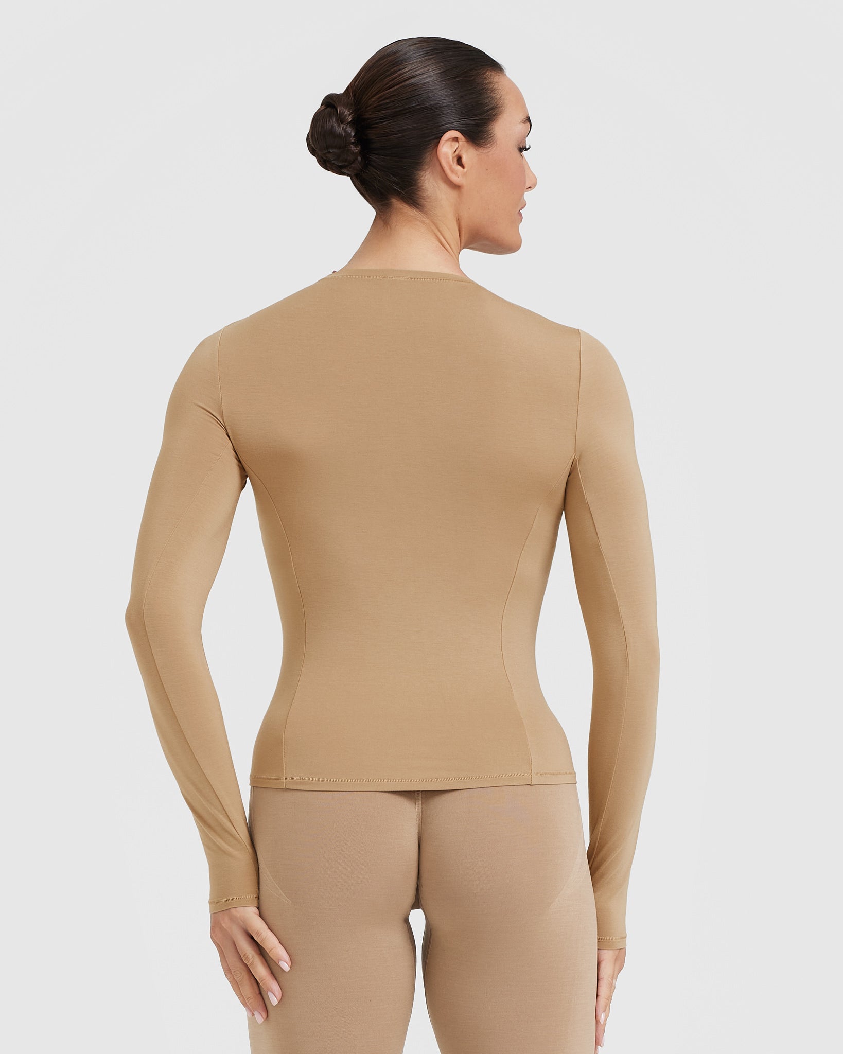 Mellow Soft Long Sleeve Top | Dune Brown - Image 2