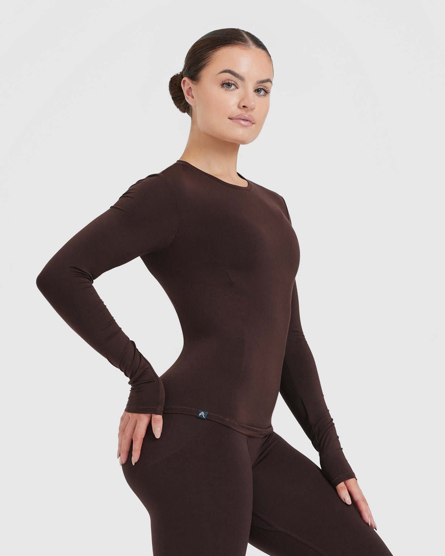 Mellow Soft Long Sleeve Top | 70% Cocoa - Image 3