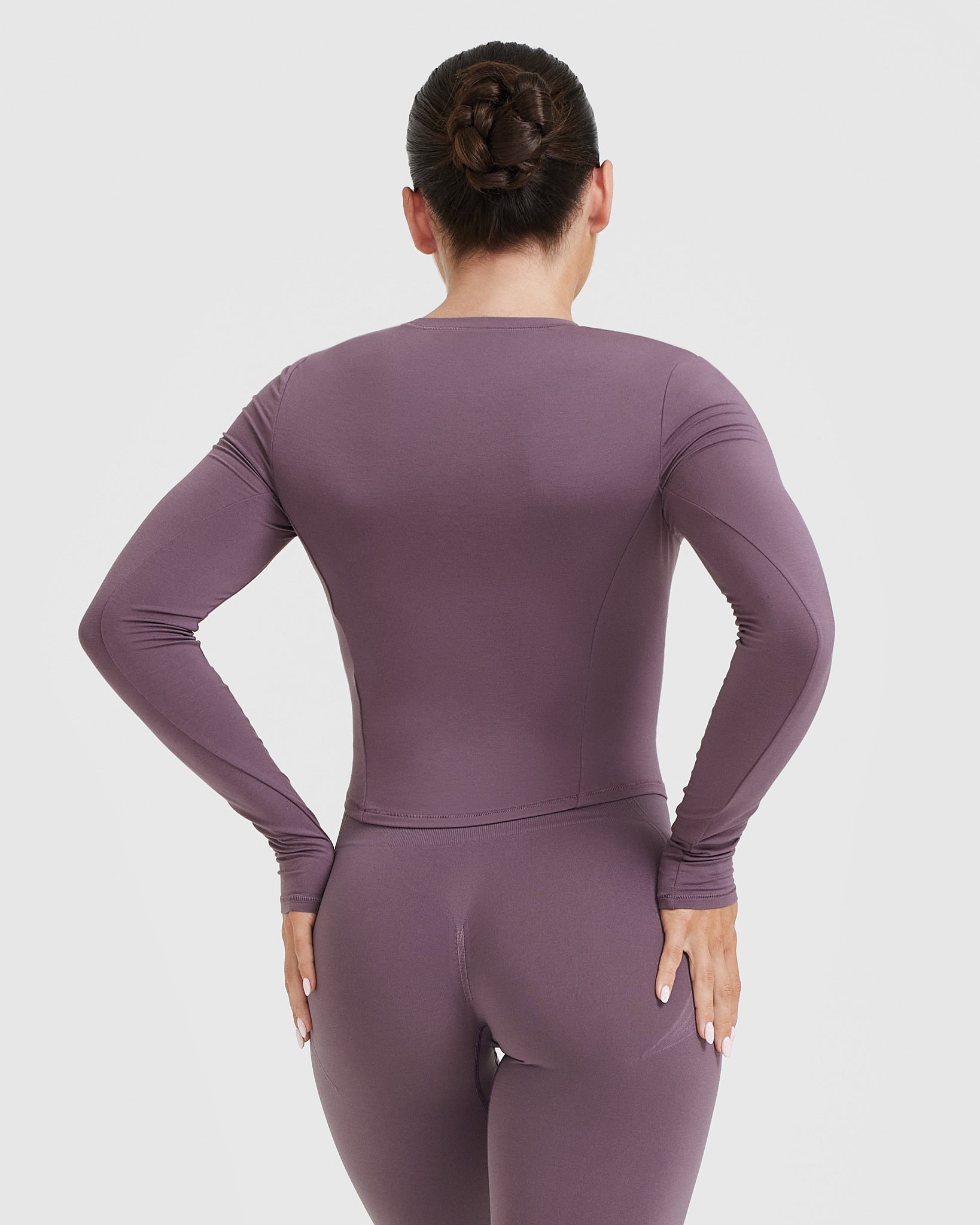 Mellow Soft Mid Long Sleeve Top | Vintage Purple - Image 2