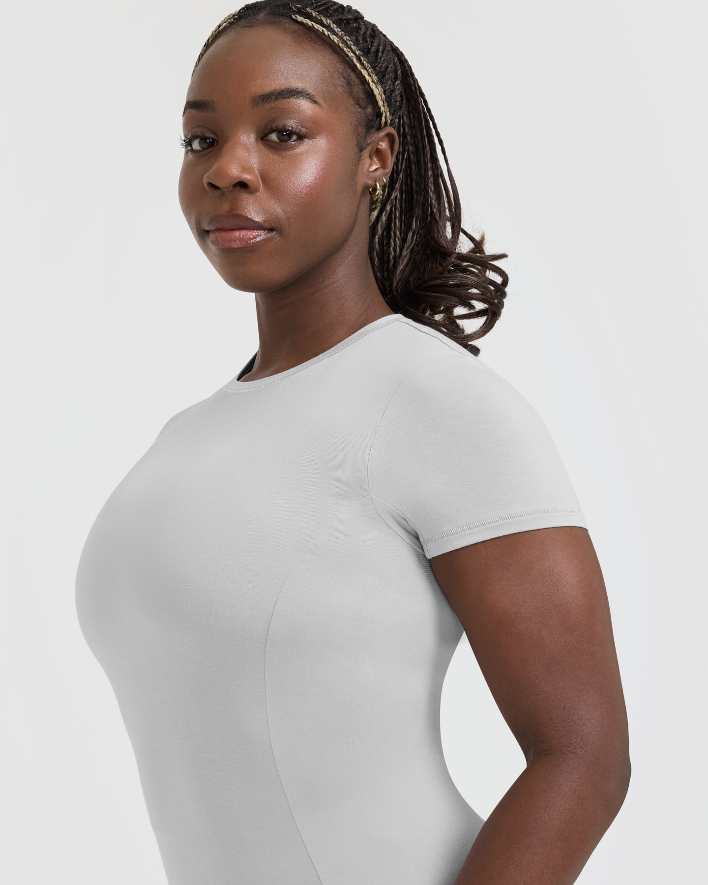 Mellow Soft Short Sleeve T-Shirt | Light Grey - Image 5