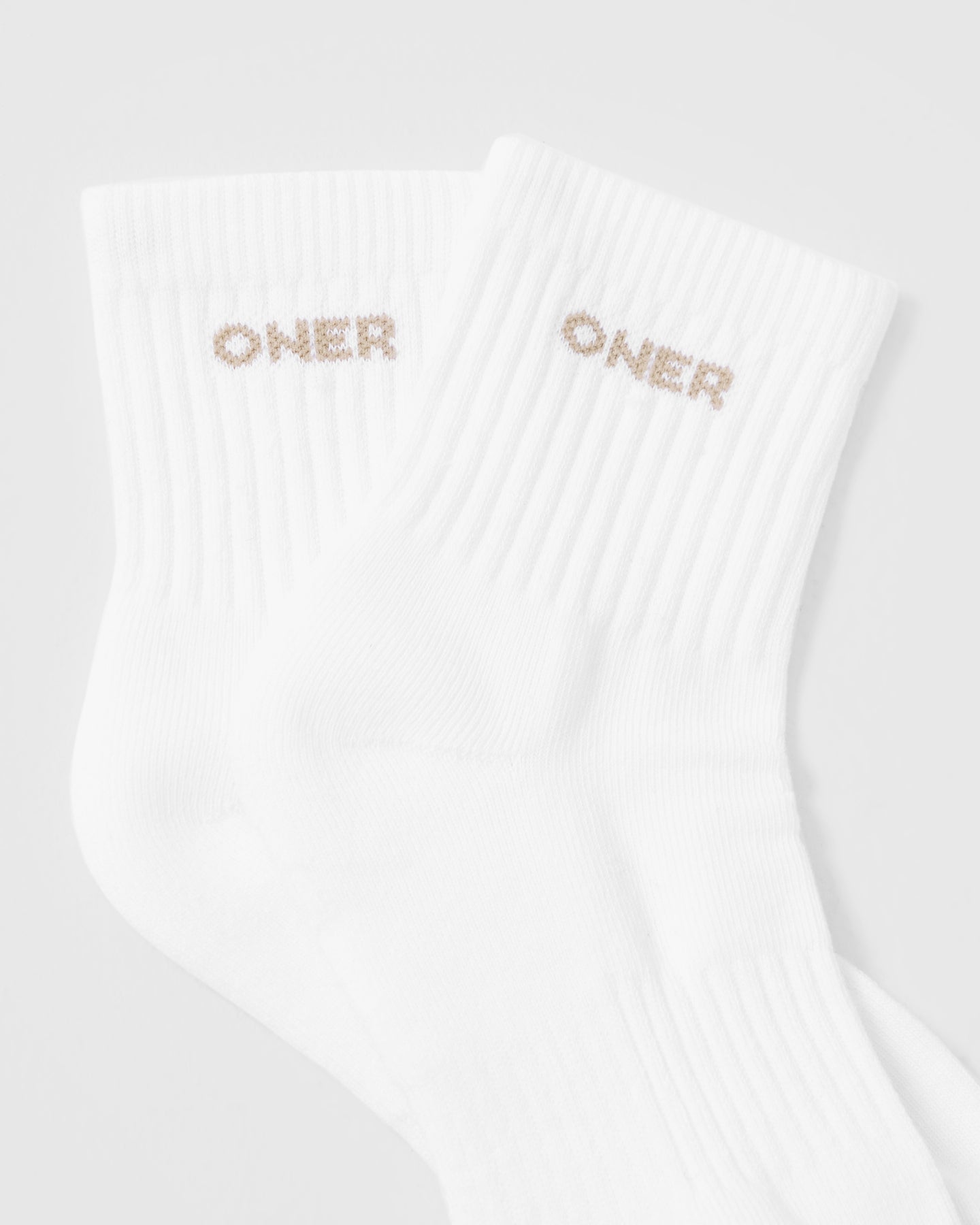 Mid Crew Socks 2 Pack | White/Mushroom Brown/Oil Blue - Image 4