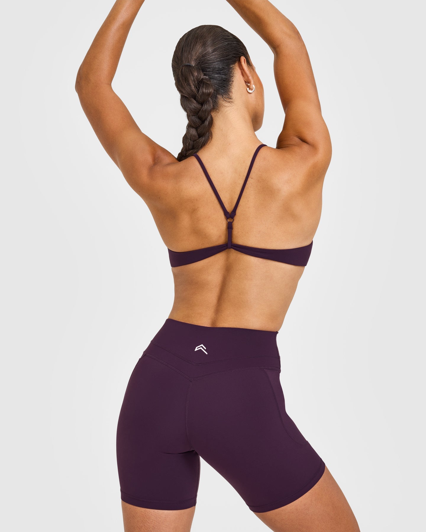EasyLift Ultra Minimal Bralette with White Logo | Blackberry Purple - Image 6