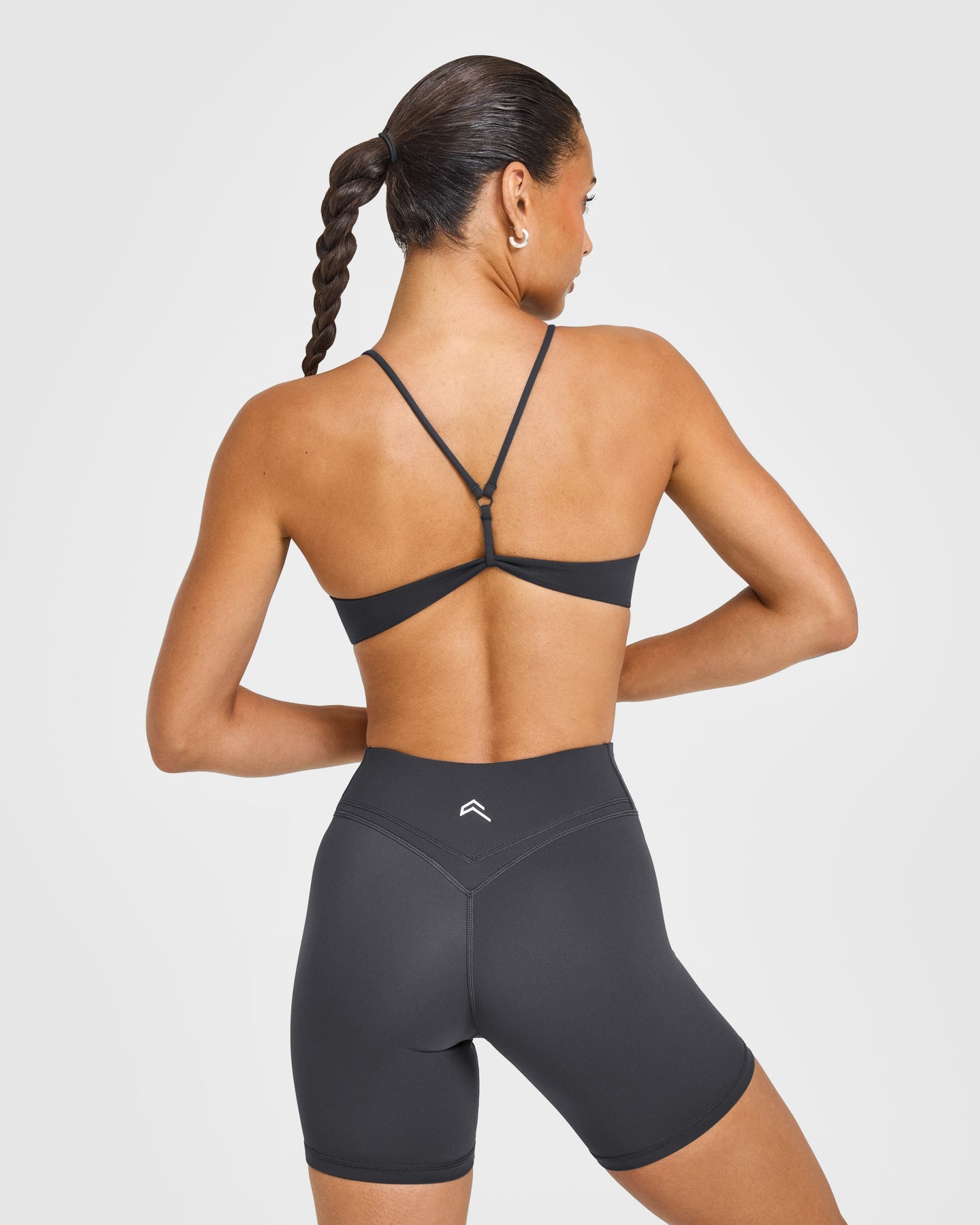 EasyLift Ultra Minimal Bralette with White Logo | Coal - Image 4