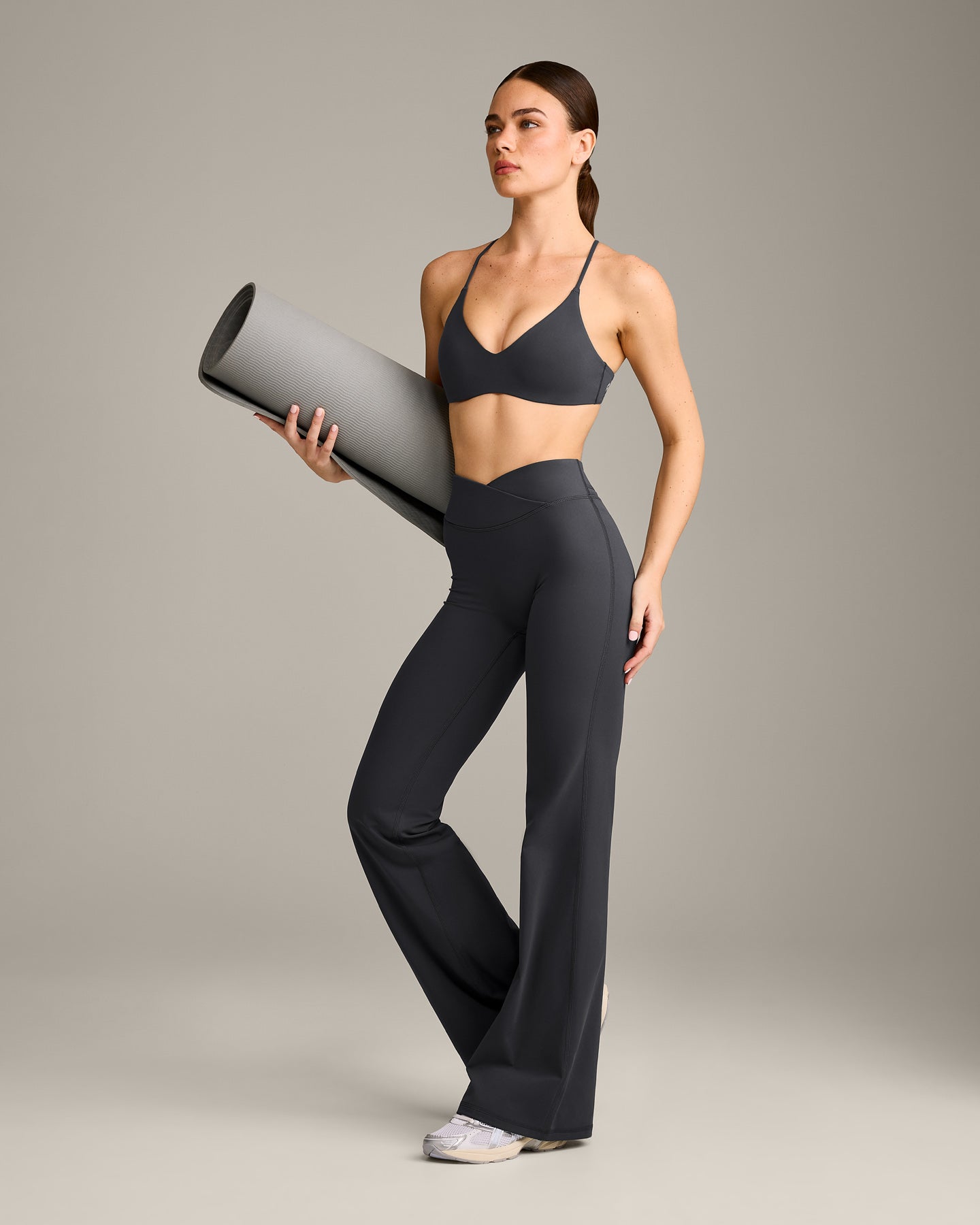 EasyLift Ultra Minimal Bralette with Grey Logo | Coal - Image 3